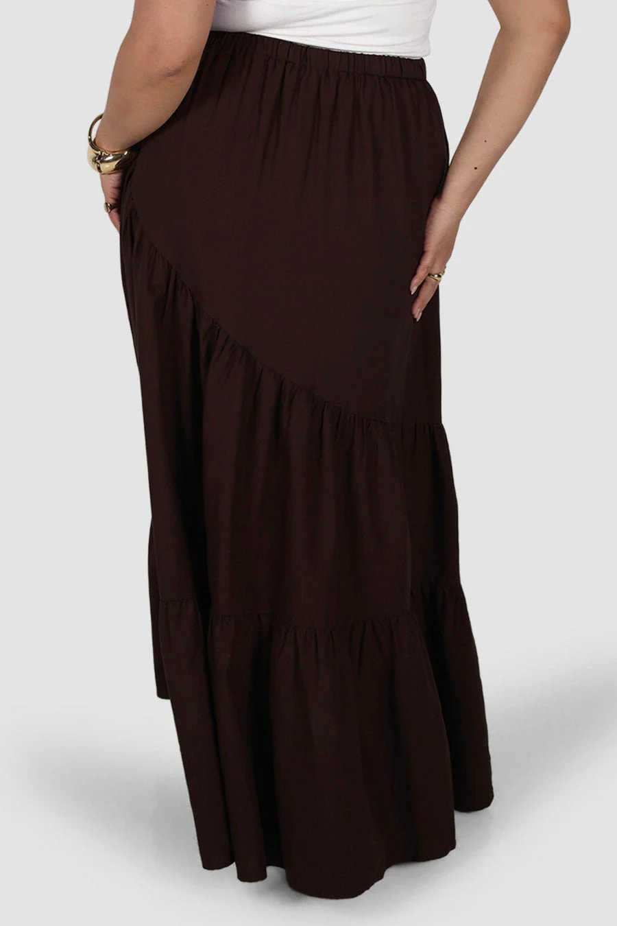 ALUNA MAXI SKIRT ESPRESSO - Image 6