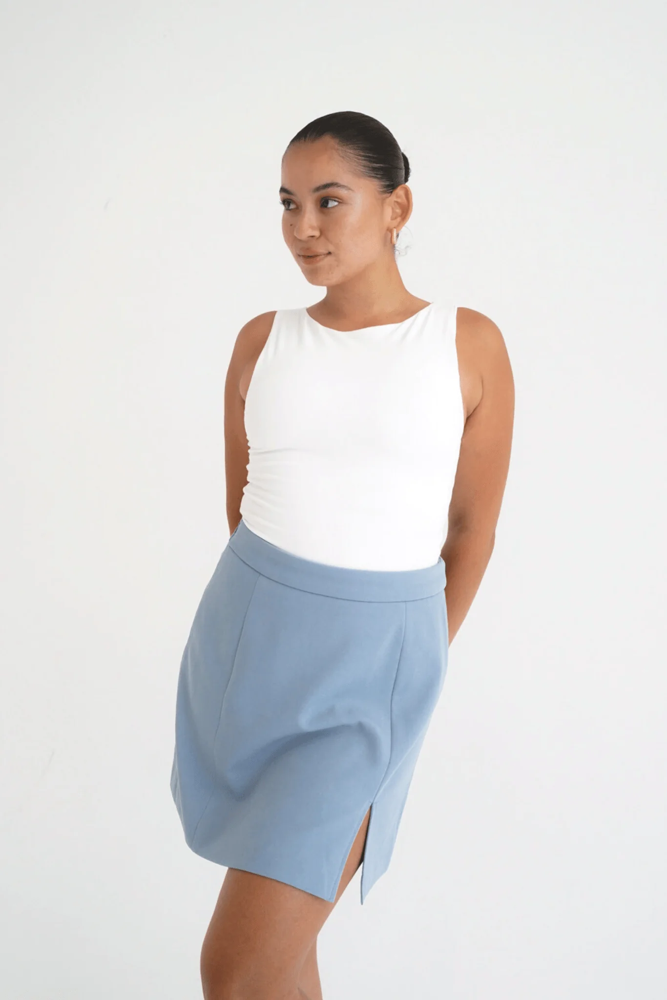 ANA SKIRT POWDER BLUE - Image 5