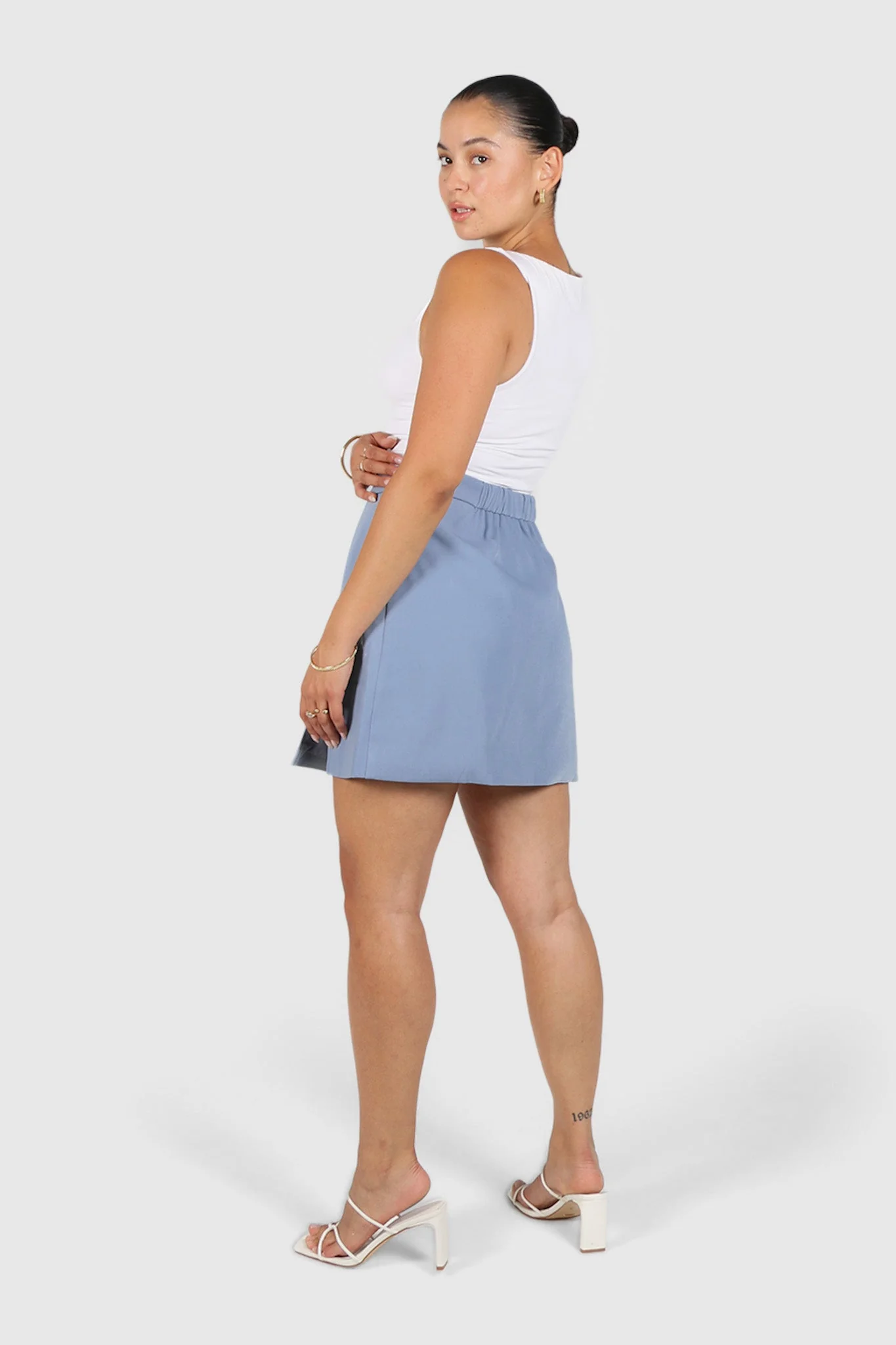 ANA SKIRT POWDER BLUE - Image 9