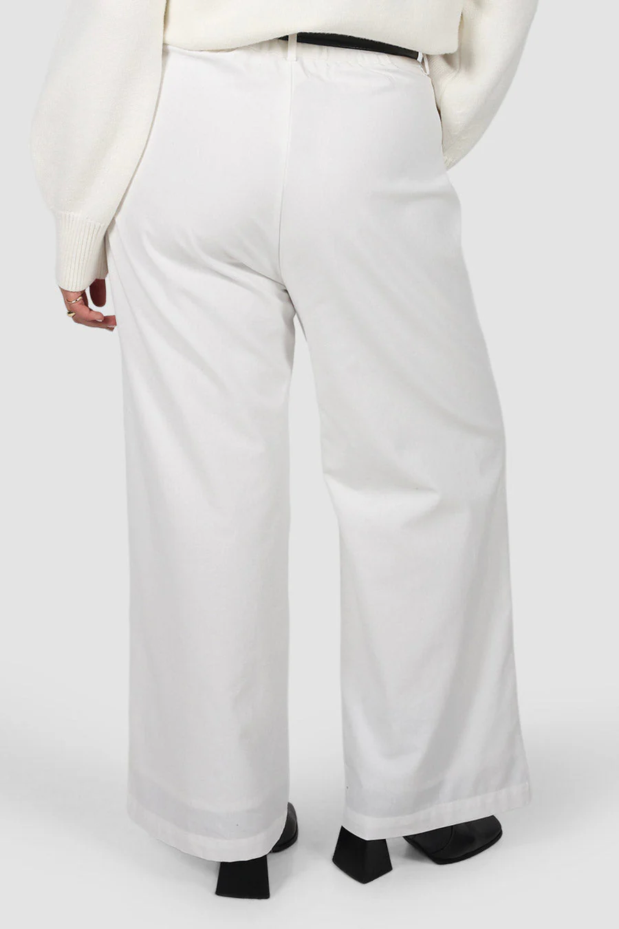 ARIE LINEN BLEND PANT WHITE - Image 4