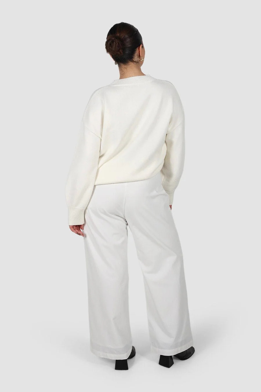 ARIE LINEN BLEND PANT WHITE - Image 5