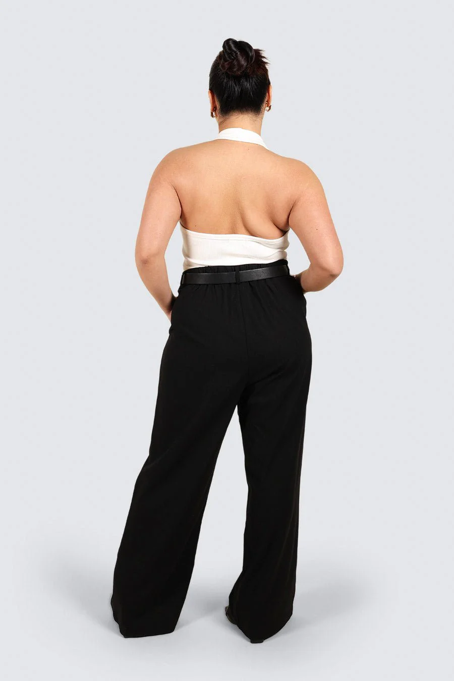 ARIE LINEN PANTS BLACK - Image 4