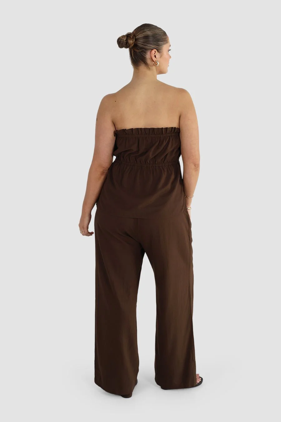ARIE LINEN PANTS ESPRESSO - Image 5