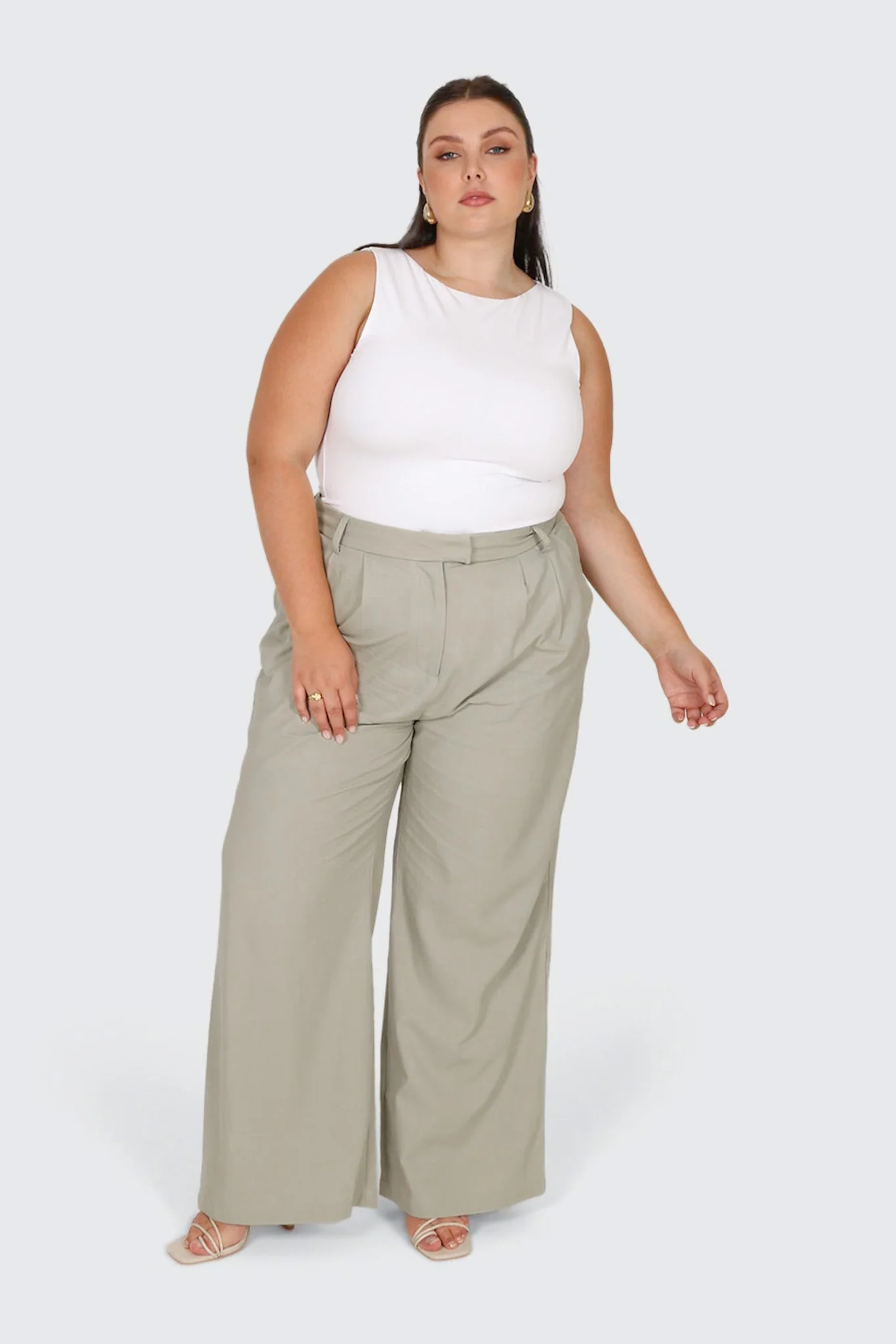 ARIE LINEN PANTS STONE TALL FIT - Image 4