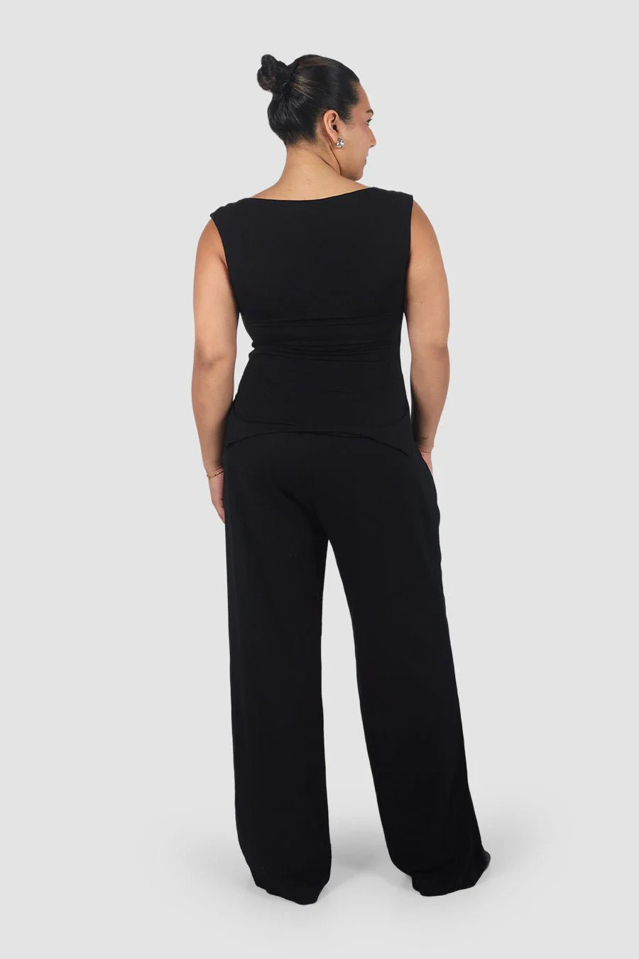 ARIE LINEN PANTS TALL FIT BLACK - Image 5