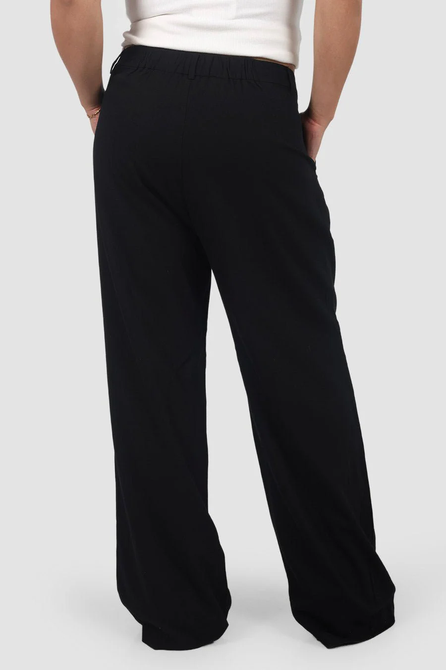 ARIE LINEN PANTS TALL FIT BLACK - Image 6