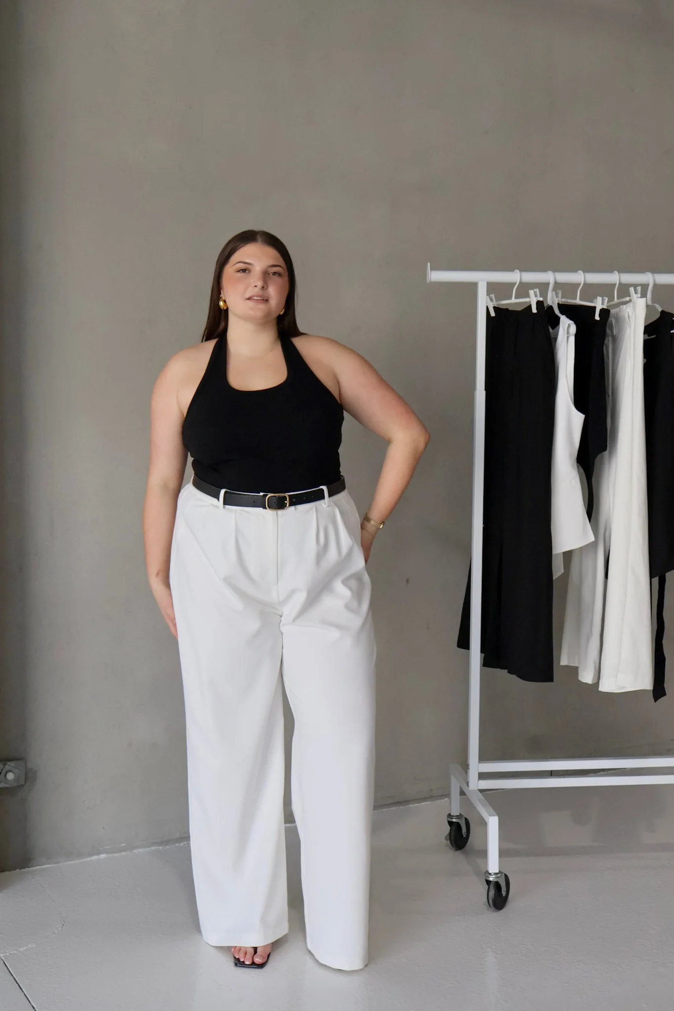ARIE LINEN PANTS TALL FIT WHITE - Image 2