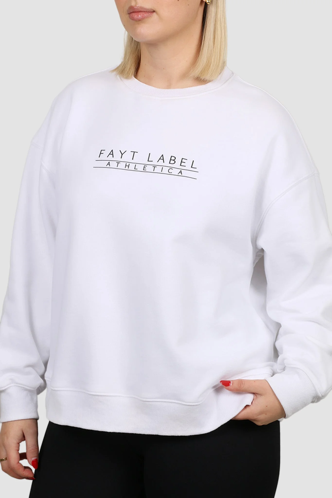 ATHLETICA OVERSIZED CREW WHITE - Image 2