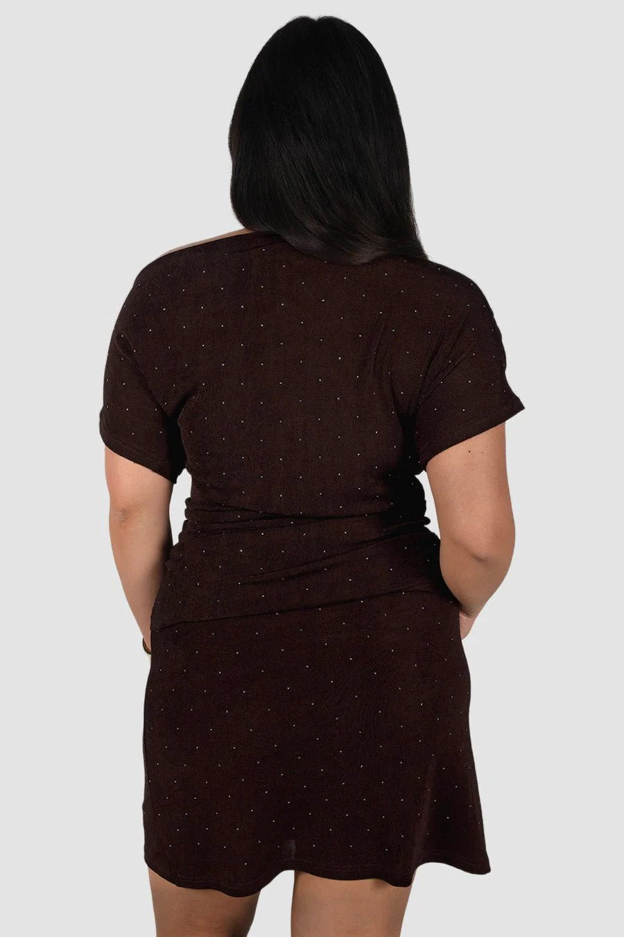 SABELA MINI SKIRT ESPRESSO SPARKLE - Image 5