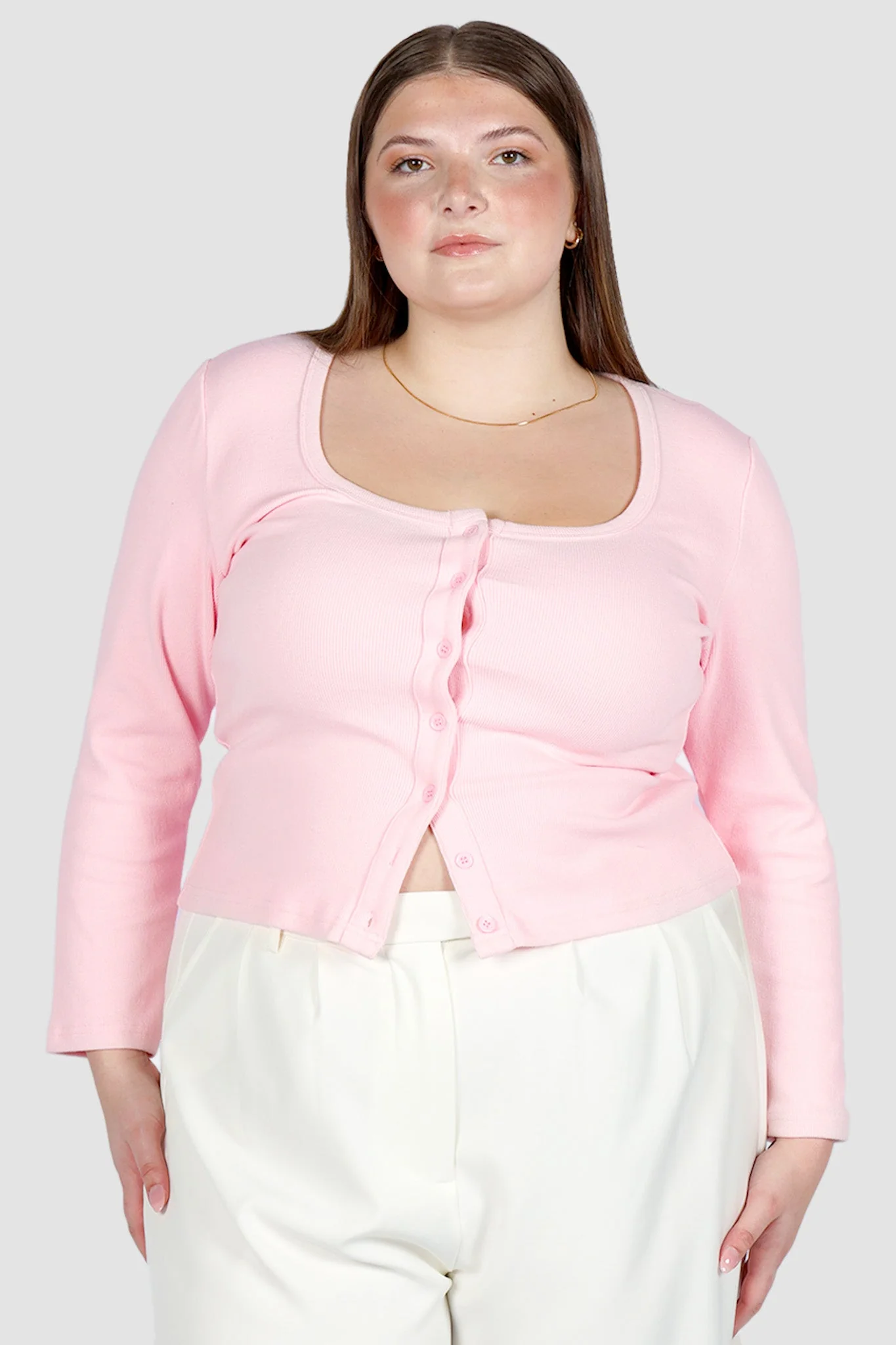 BECKER LONG SLEEVE TOP BABY PINK