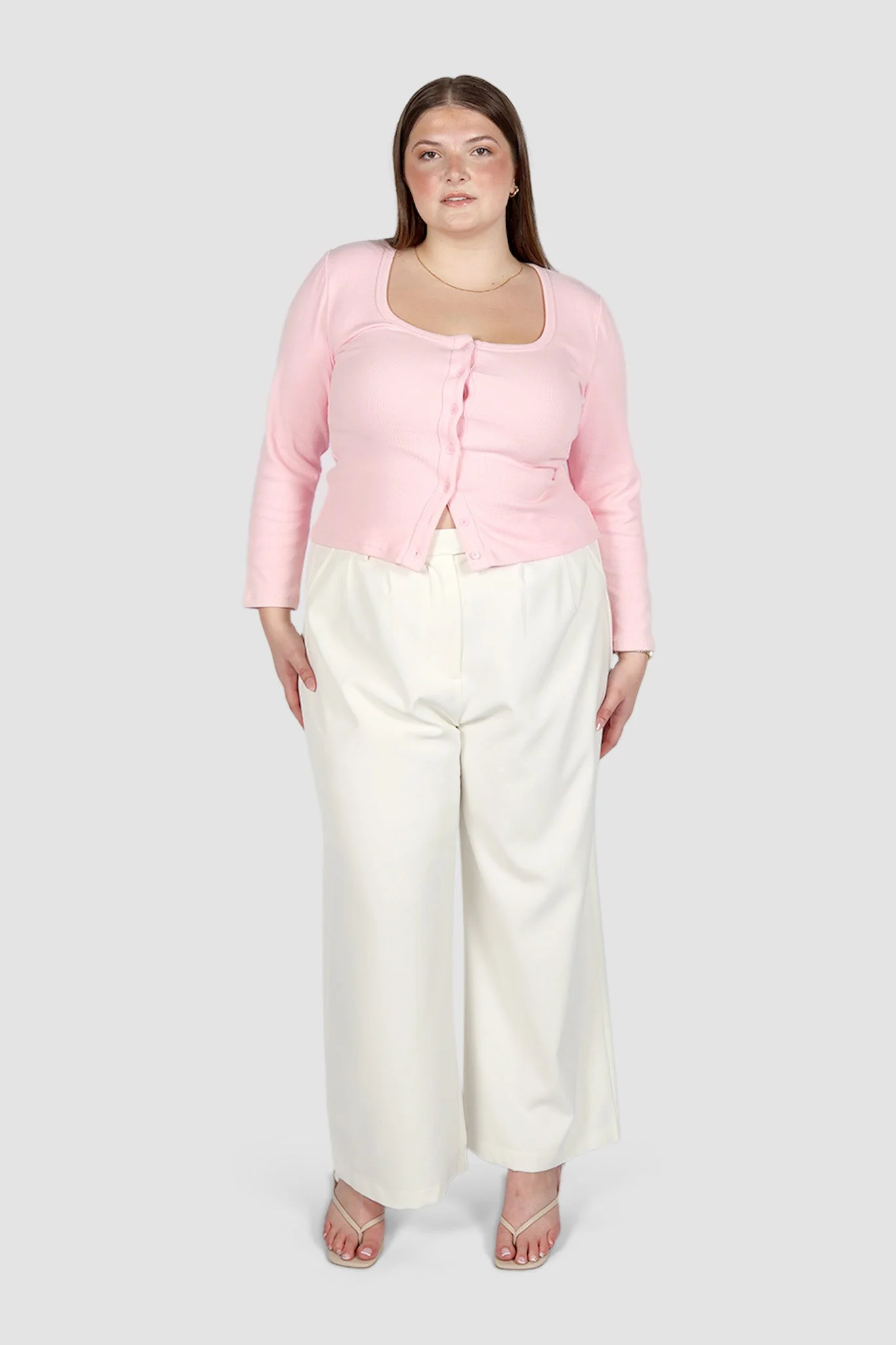BECKER LONG SLEEVE TOP BABY PINK - Image 2