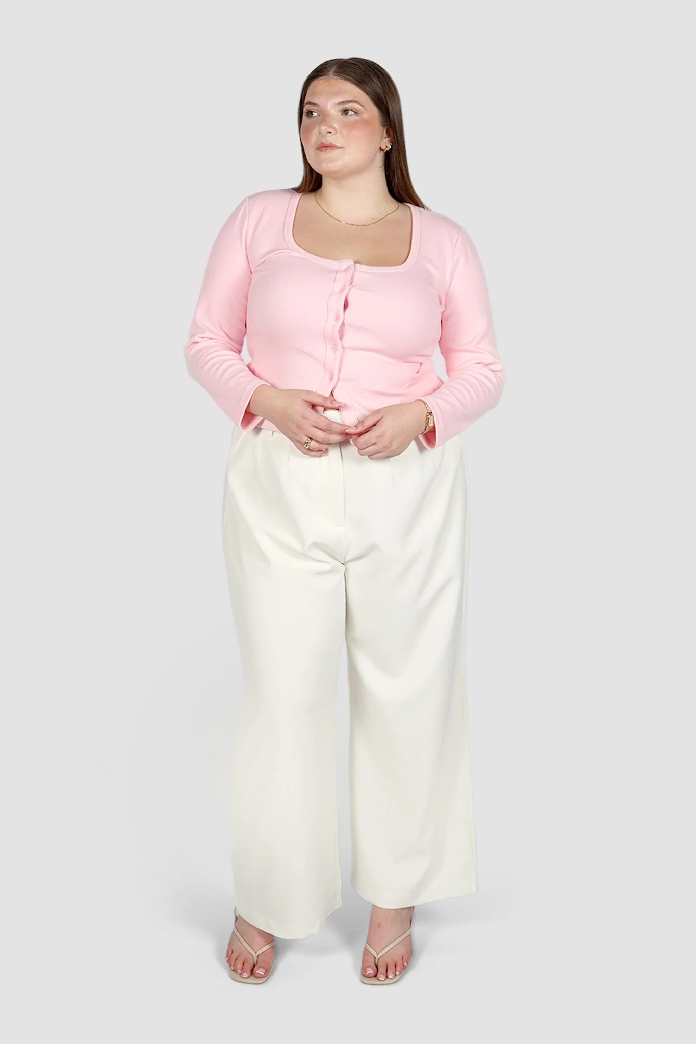 BECKER LONG SLEEVE TOP BABY PINK - Image 5