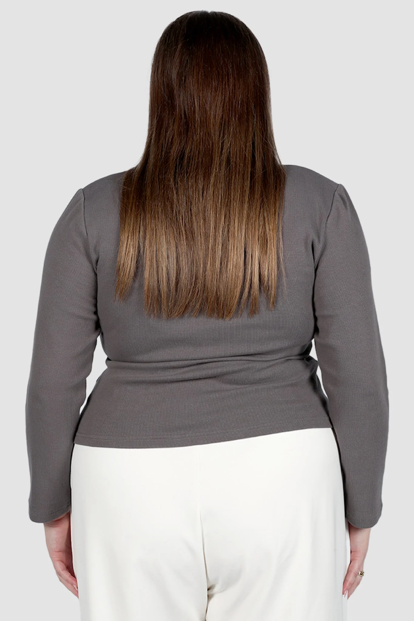 BECKER LONG SLEEVE TOP GREY - Image 3