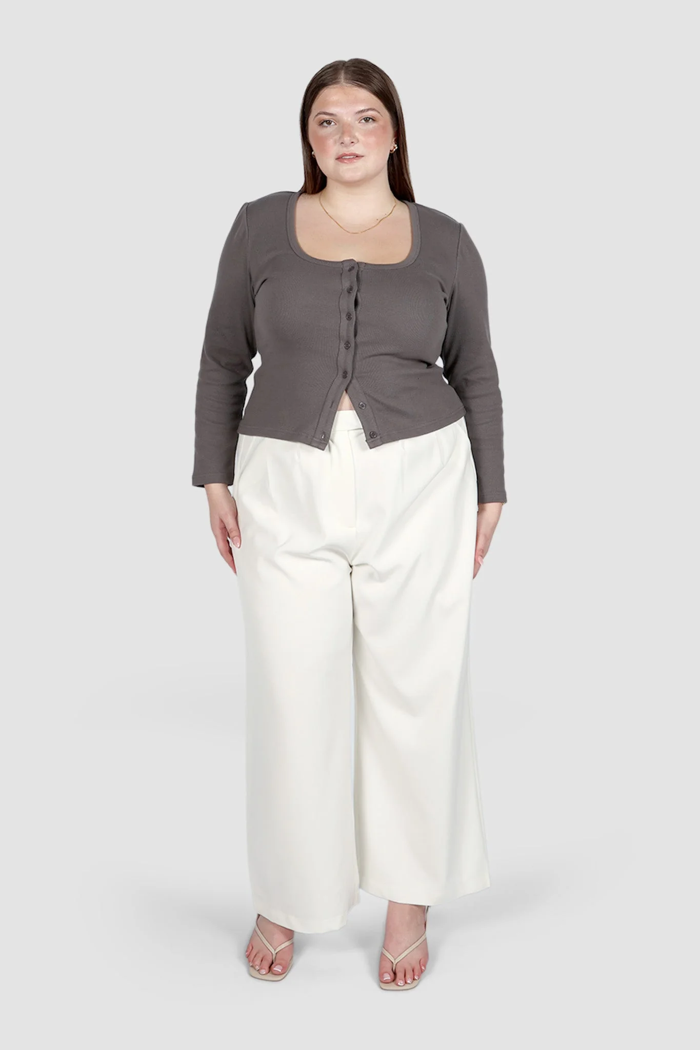 BECKER LONG SLEEVE TOP GREY - Image 4