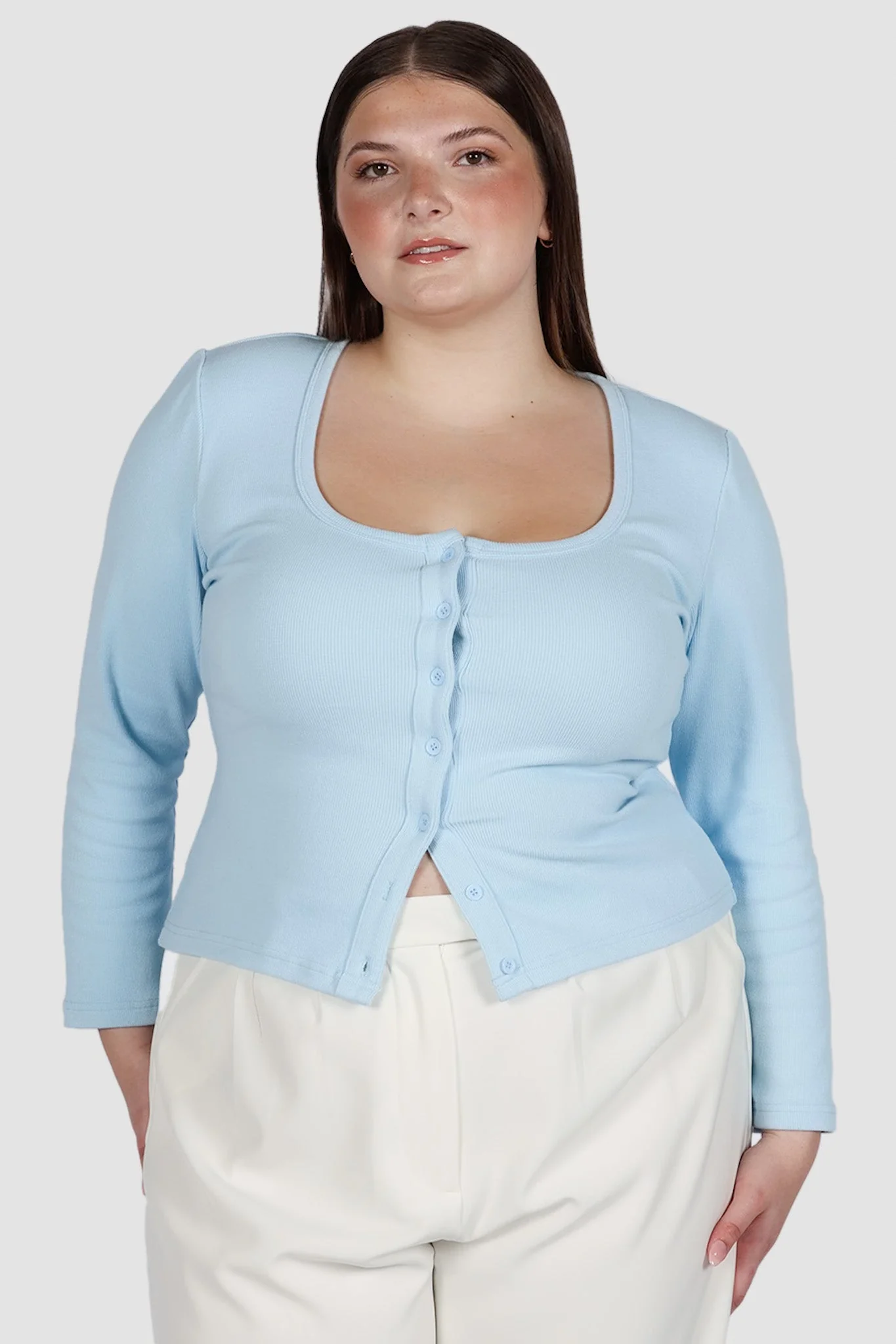 BECKER LONG SLEEVE TOP SOFT BLUE - Image 2