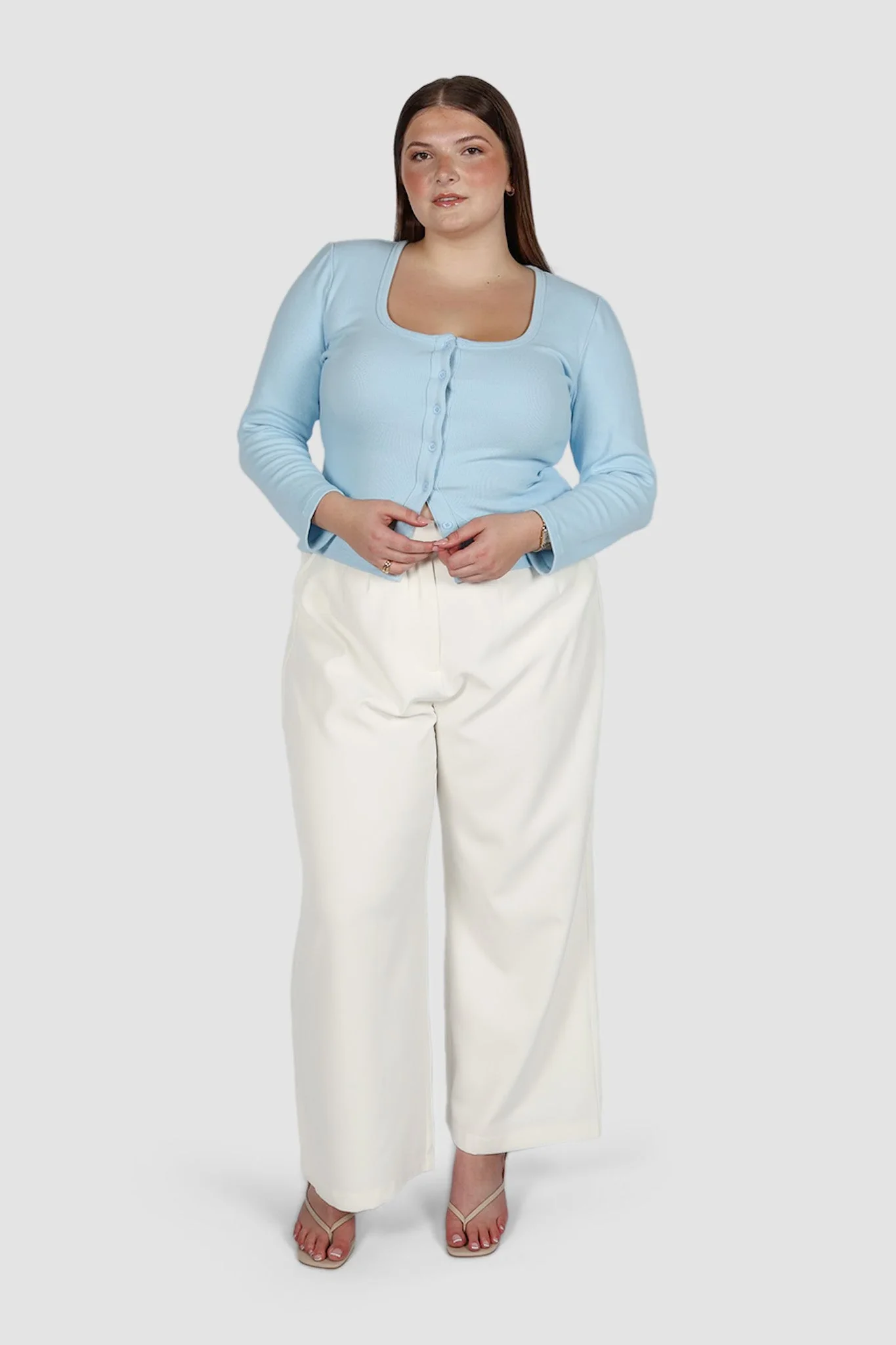 BECKER LONG SLEEVE TOP SOFT BLUE - Image 3