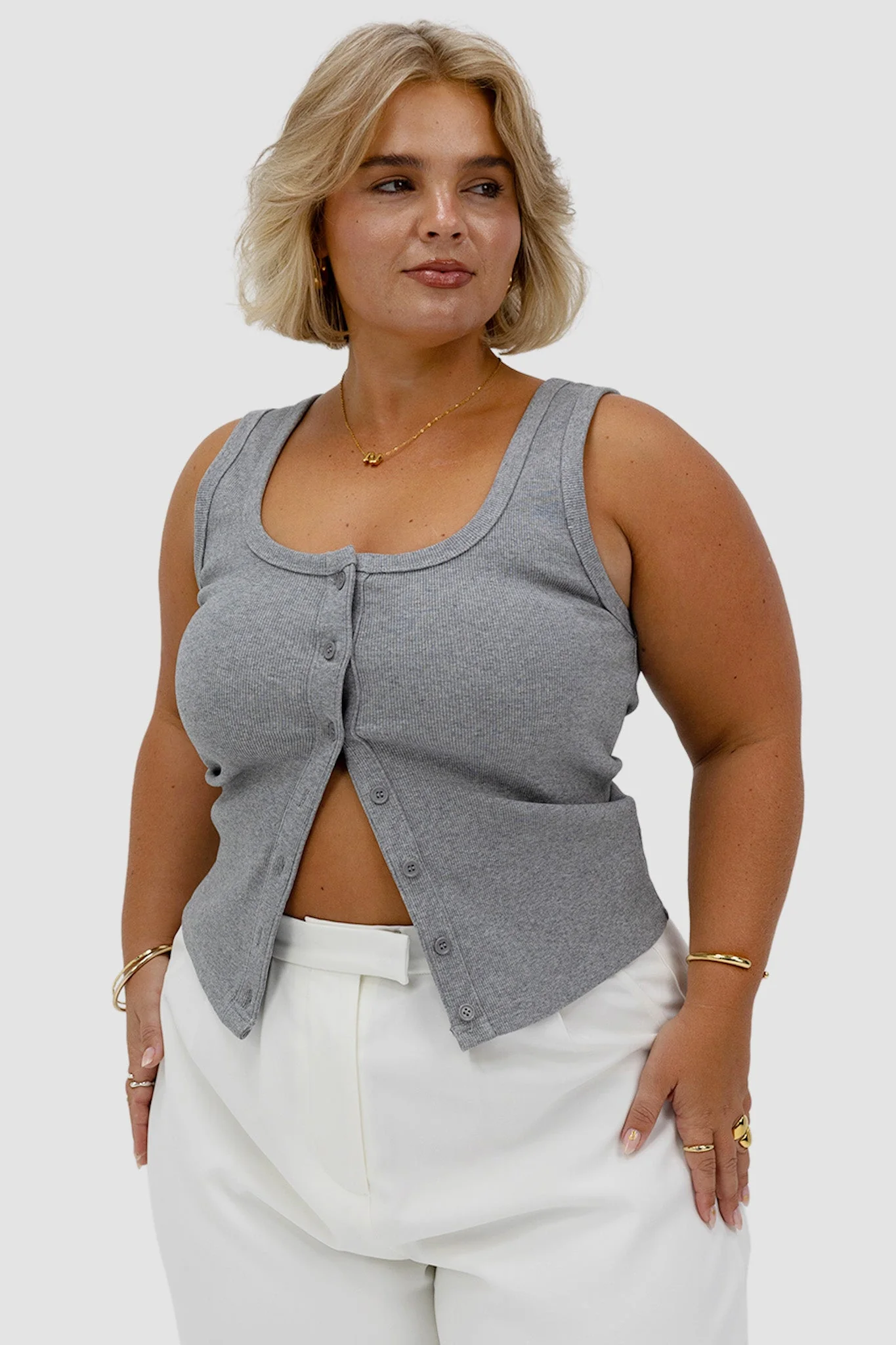 BECKER TOP GREY MARLE - Image 2