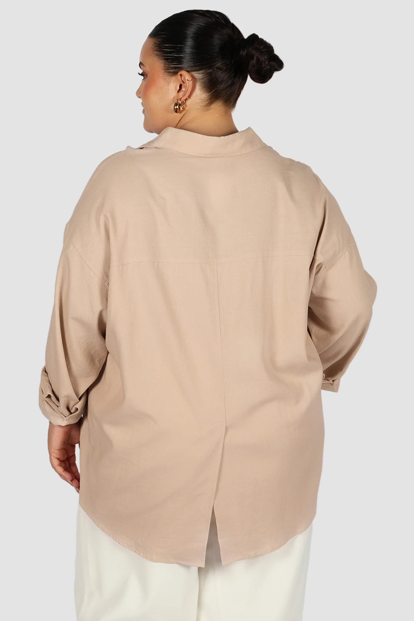 BEXLEY BUTTON SHIRT BEIGE - Image 5
