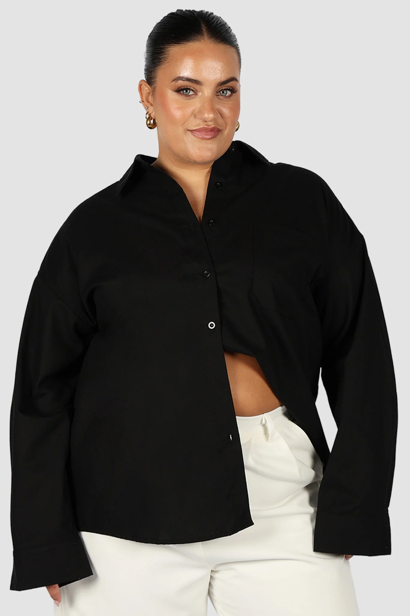 BEXLEY BUTTON SHIRT BLACK - Image 10