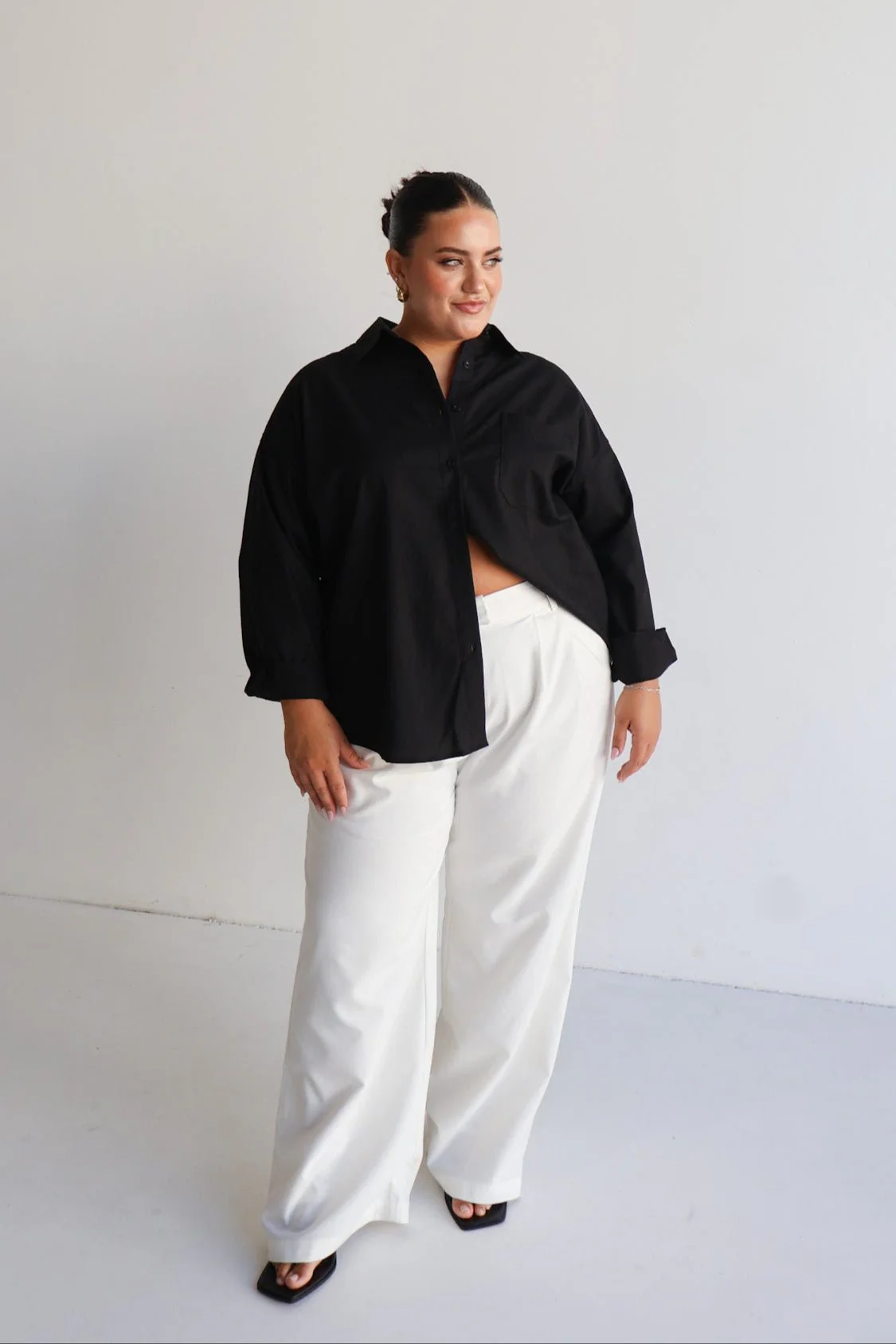 BEXLEY BUTTON SHIRT BLACK - Image 6