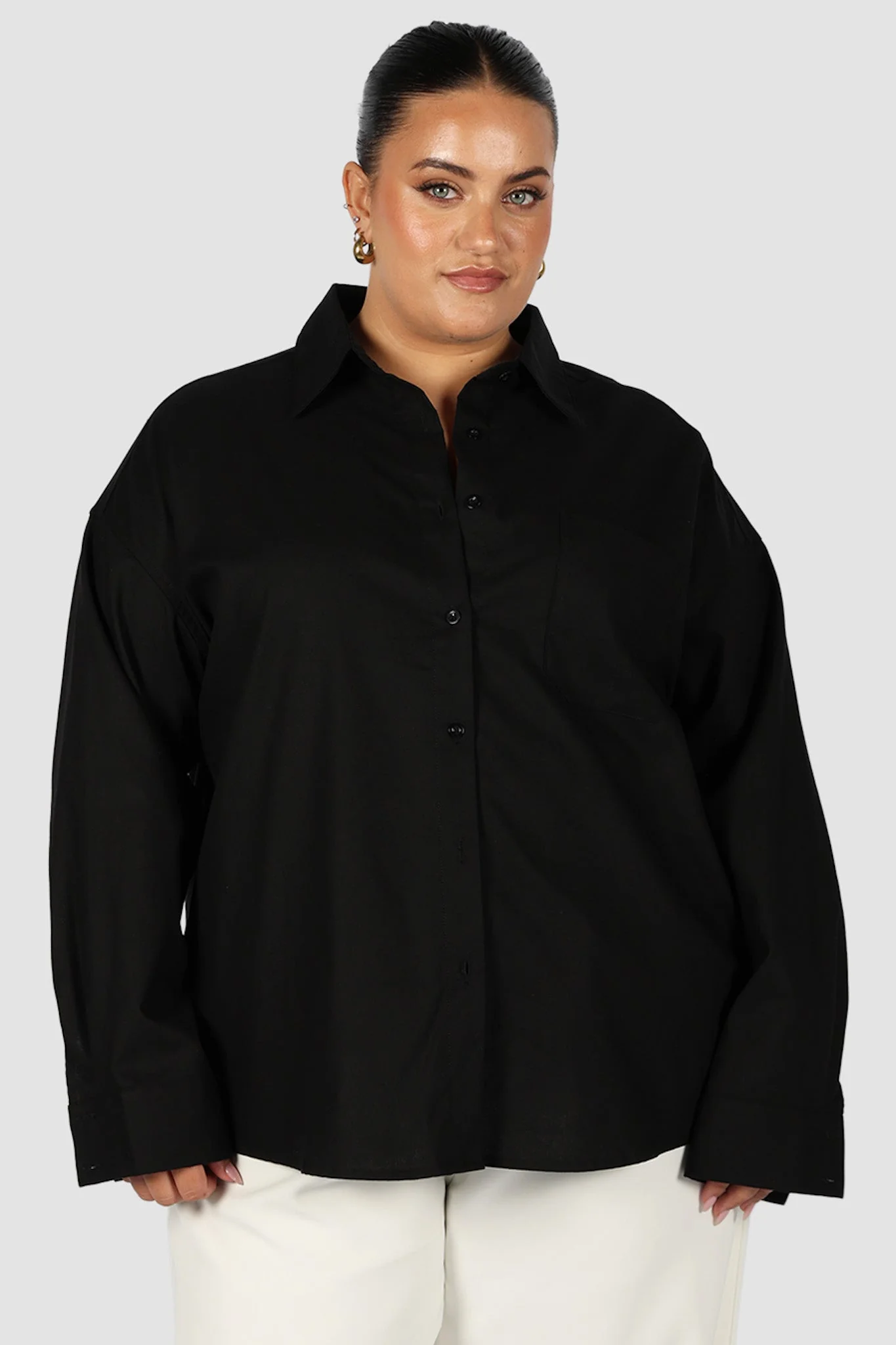 BEXLEY BUTTON SHIRT BLACK - Image 7