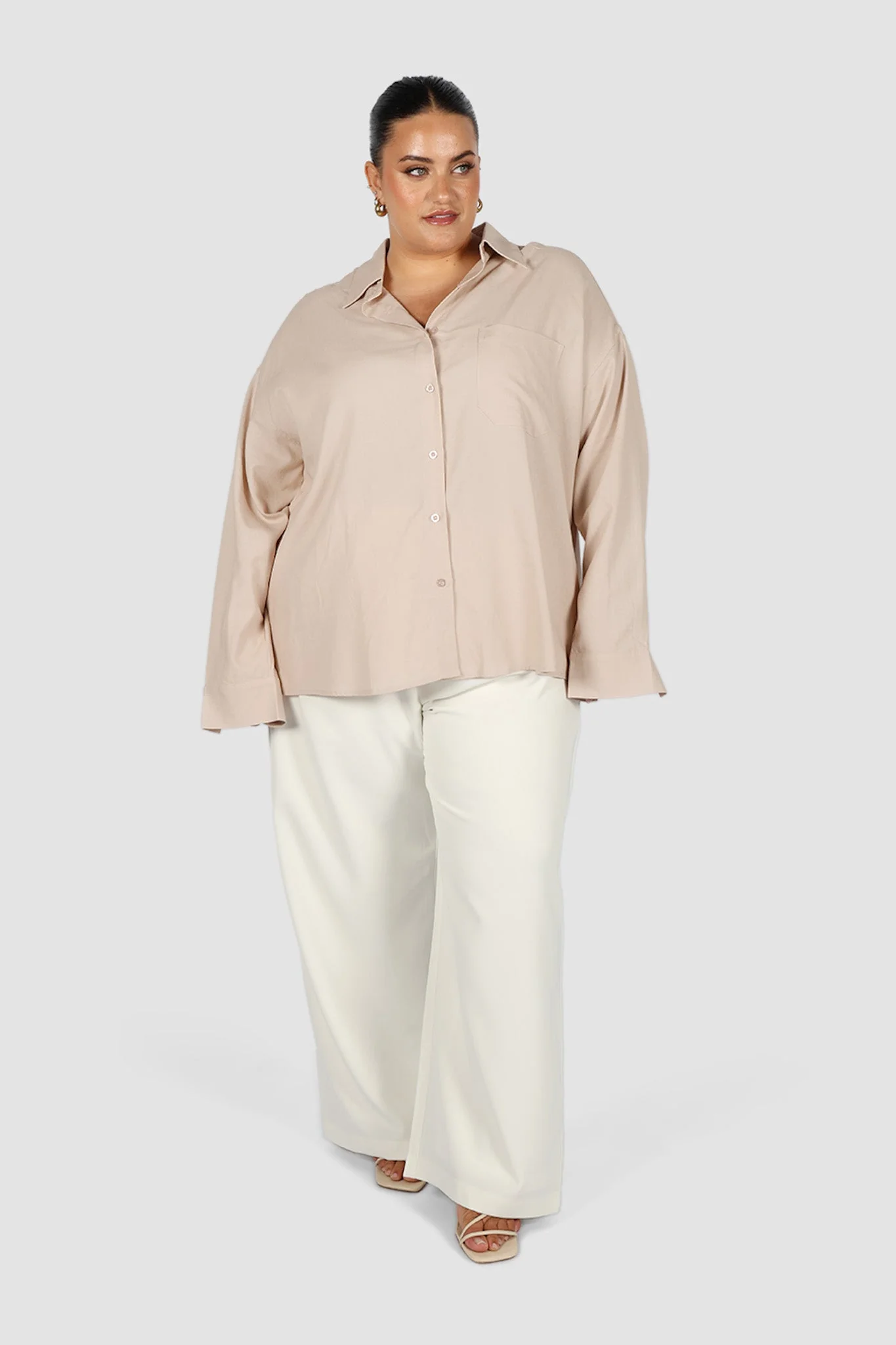 BEXLEY BUTTON SHIRT NEUTRAL - Image 6