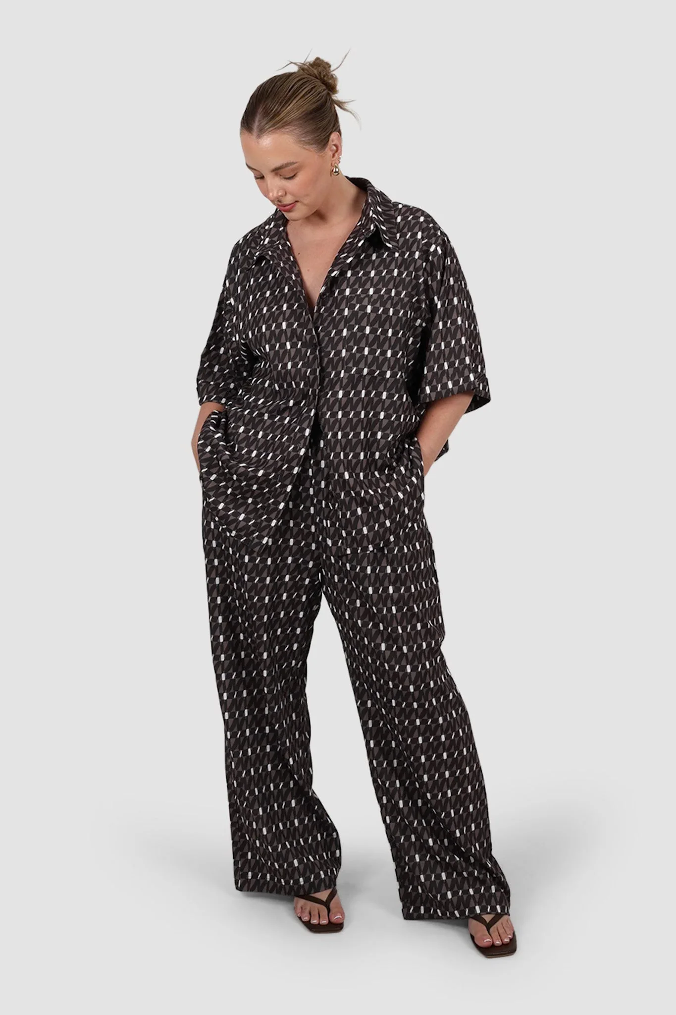 BLANCO PANTS BROWN GEO - Image 4
