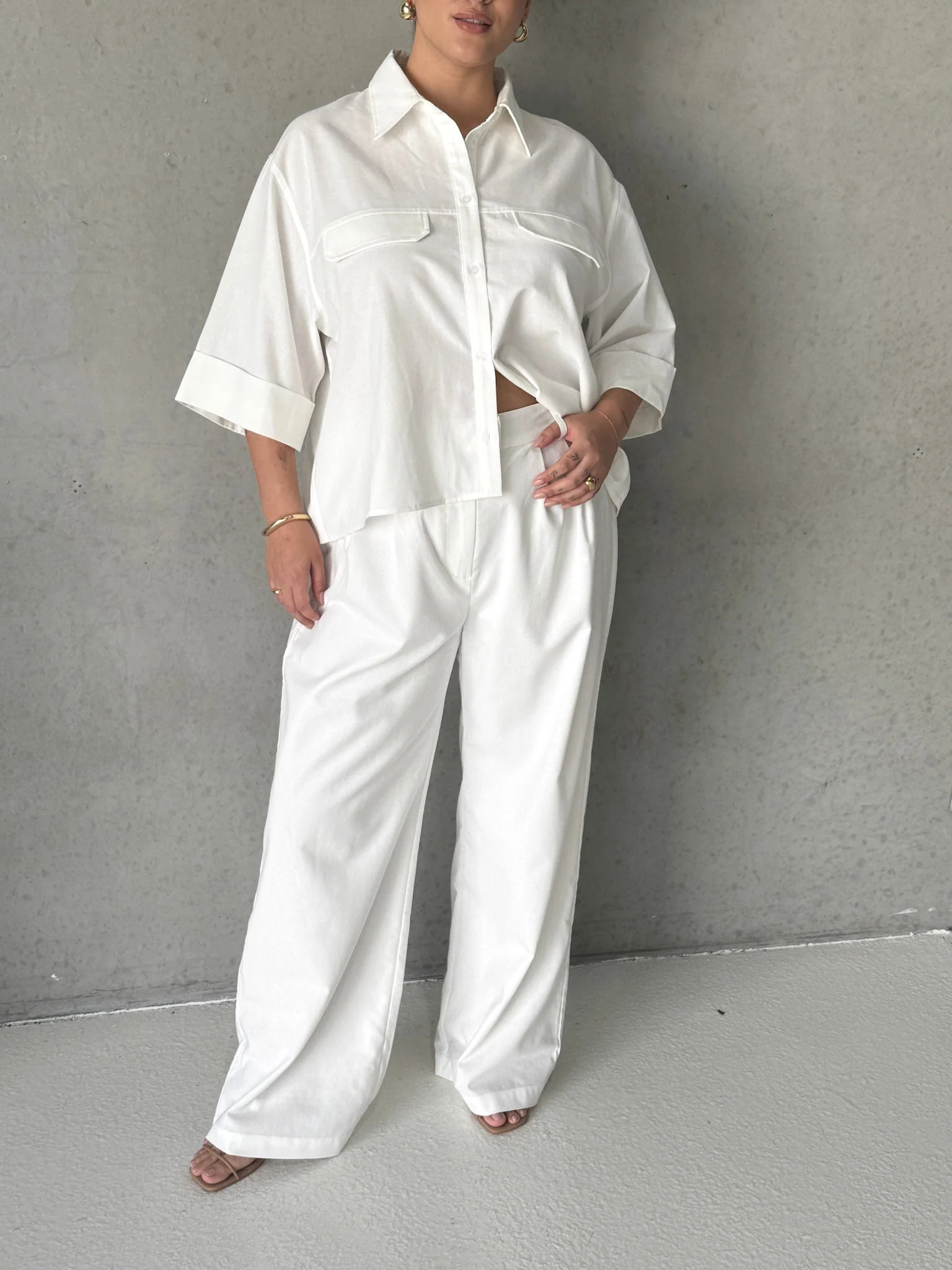 BOSTON BUTTON SHIRT WHITE