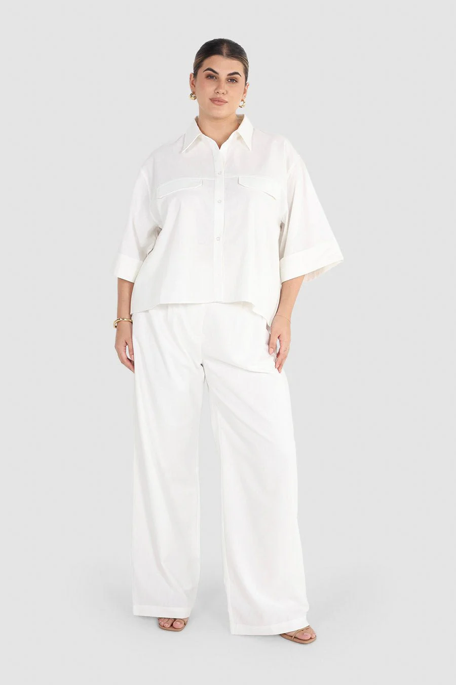 BOSTON BUTTON SHIRT WHITE - Image 3