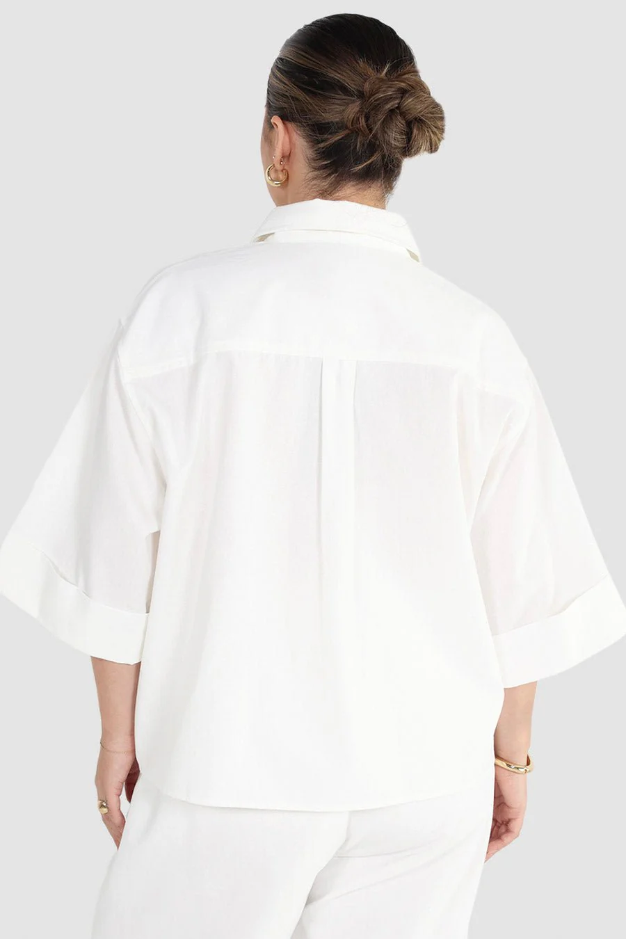 BOSTON BUTTON SHIRT WHITE - Image 6