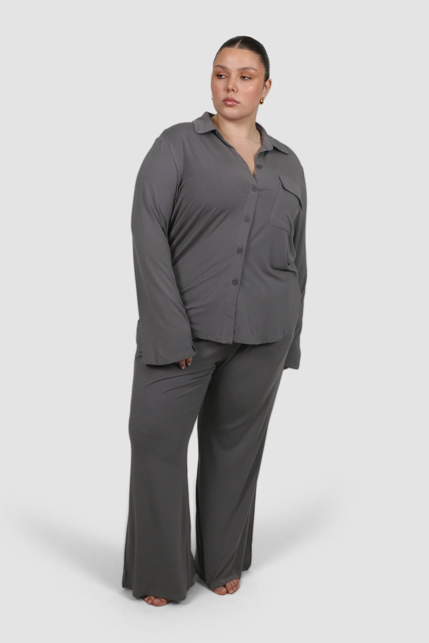 BUTTERY SLEEP TOP L/S GREY - Image 4