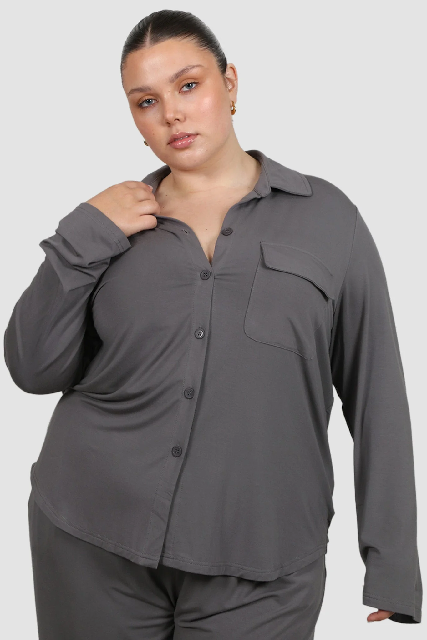 BUTTERY SLEEP TOP L/S GREY - Image 5