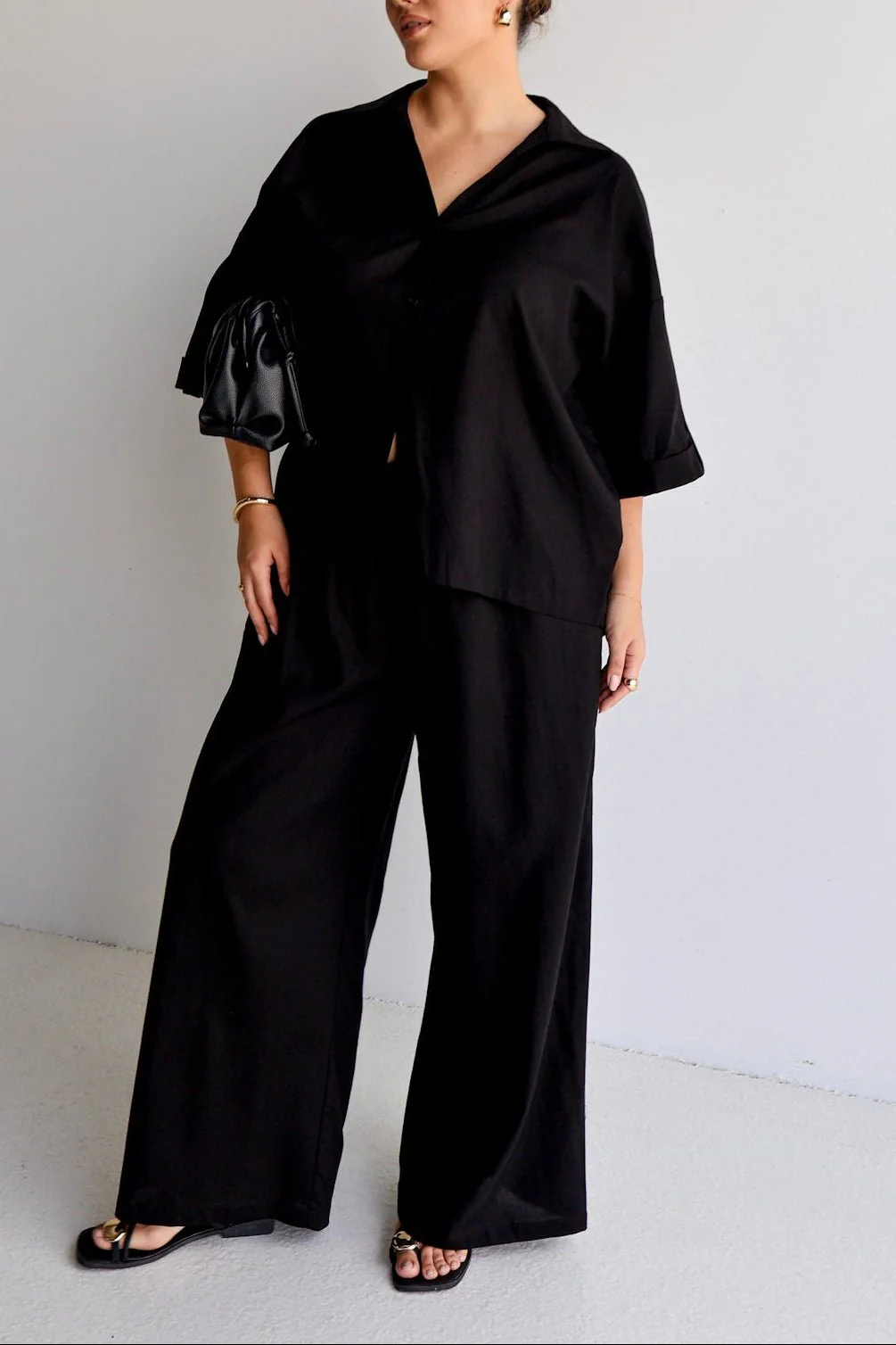 BYRON WIDE LEG PANT BLACK