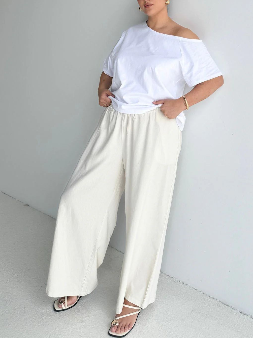 BYRON WIDE LEG PANT VANILLA