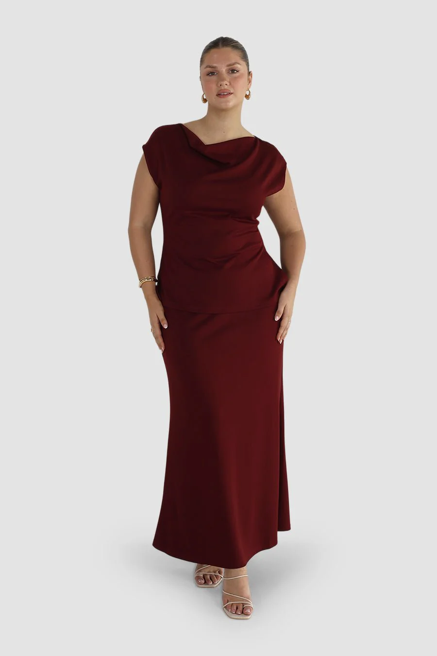 CALAIS SKIRT MERLOT - Image 3