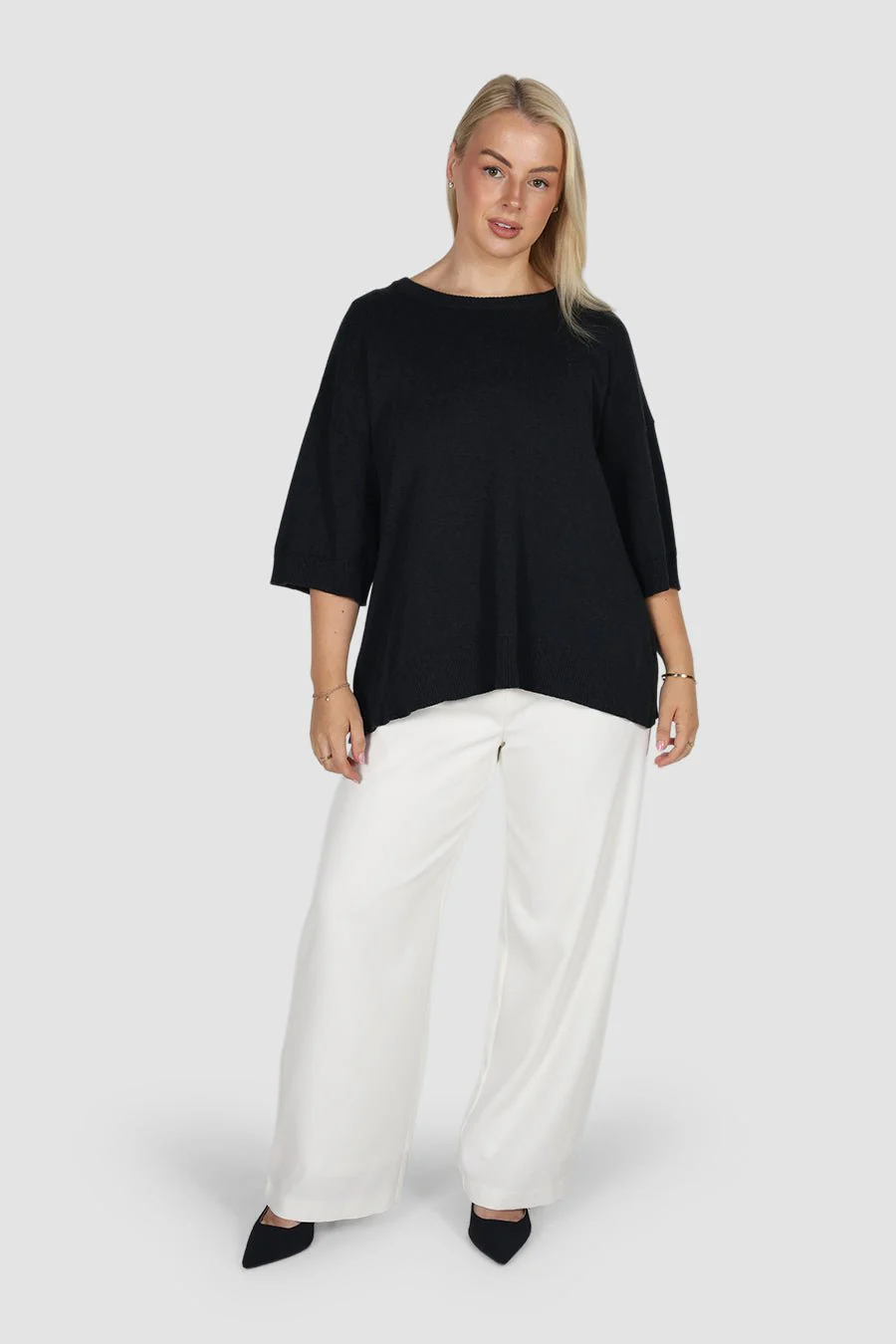 CALDER KNIT TOP DEEP GREY MARLE - Image 3