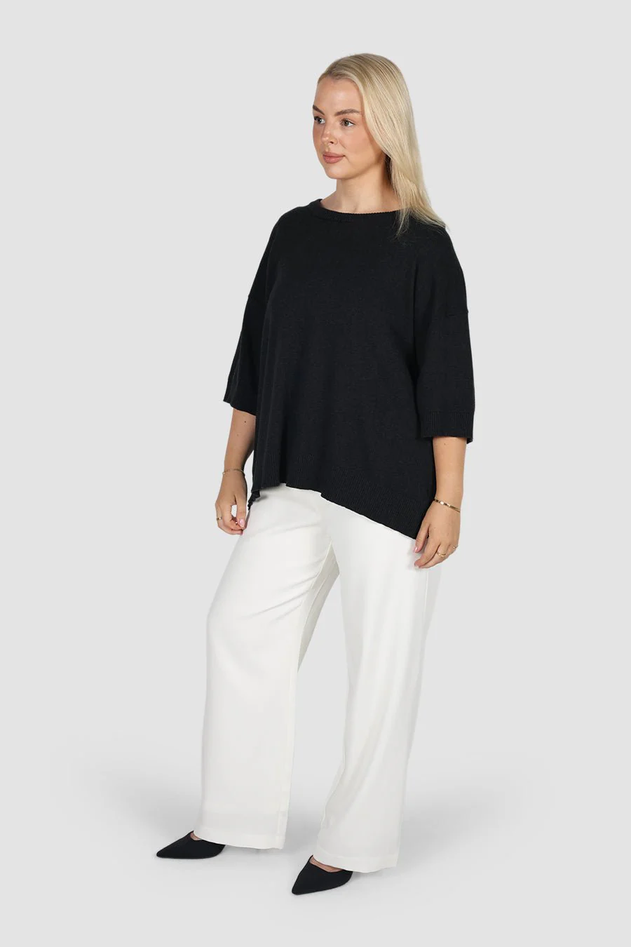 CALDER KNIT TOP DEEP GREY MARLE - Image 5