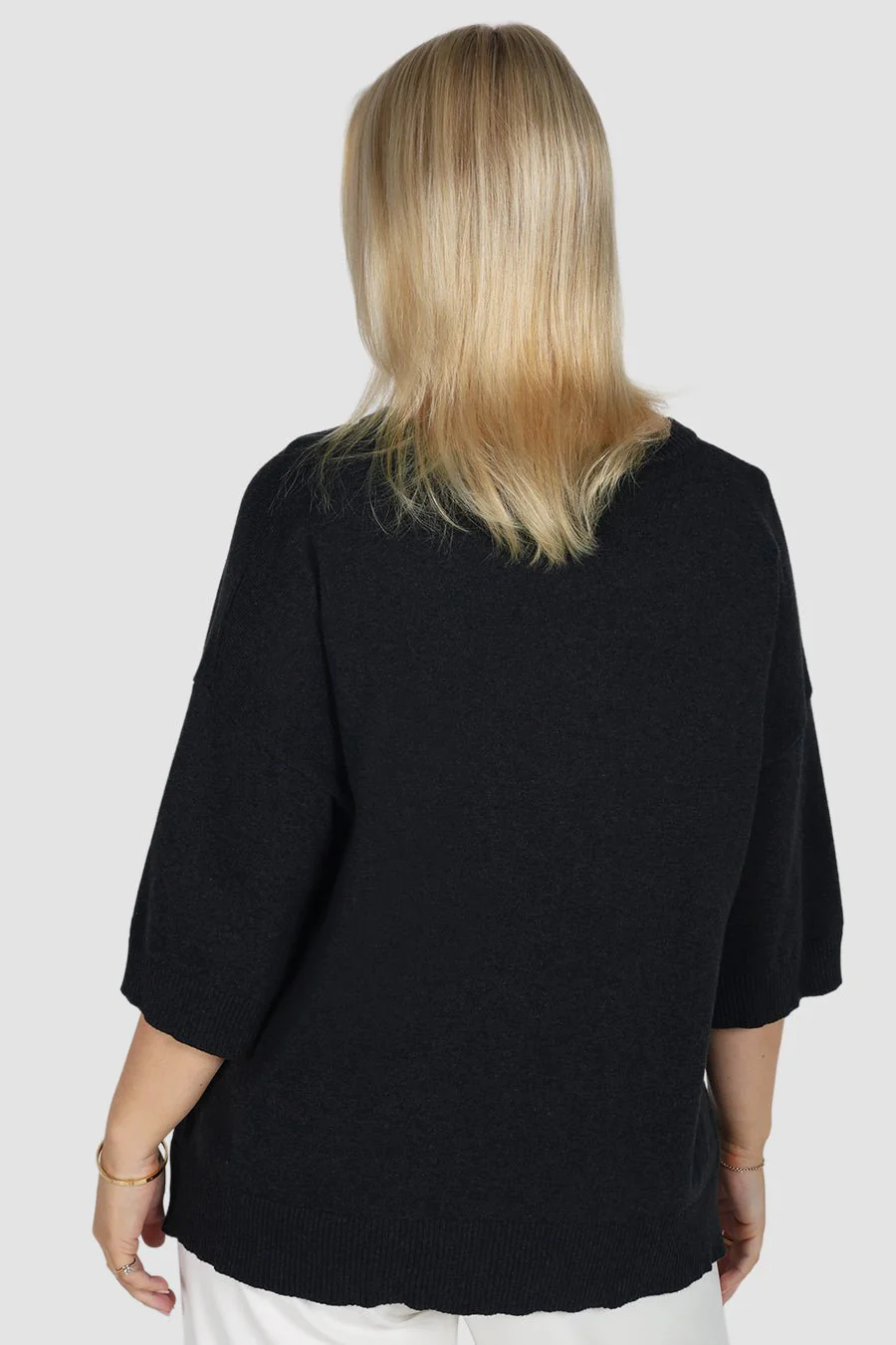 CALDER KNIT TOP DEEP GREY MARLE - Image 6