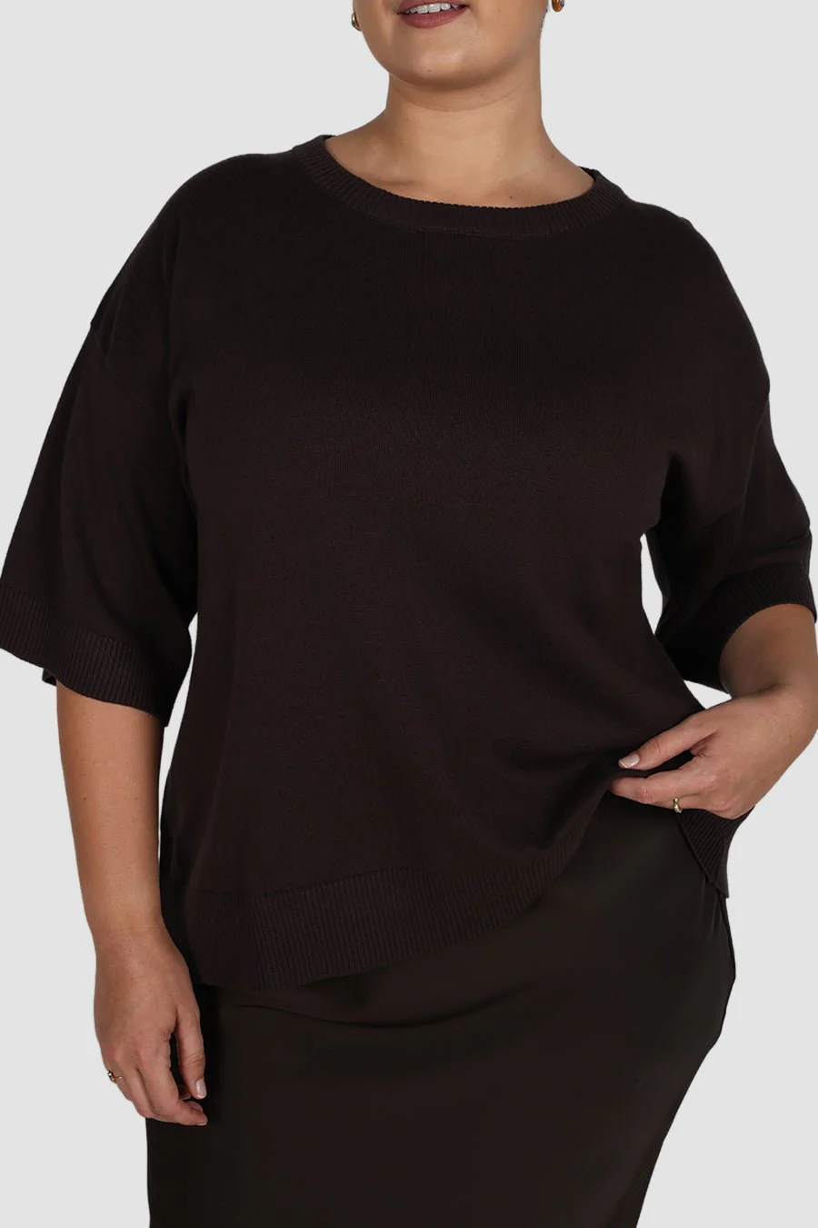 CALDER KNIT TOP ESPRESSO - Image 3