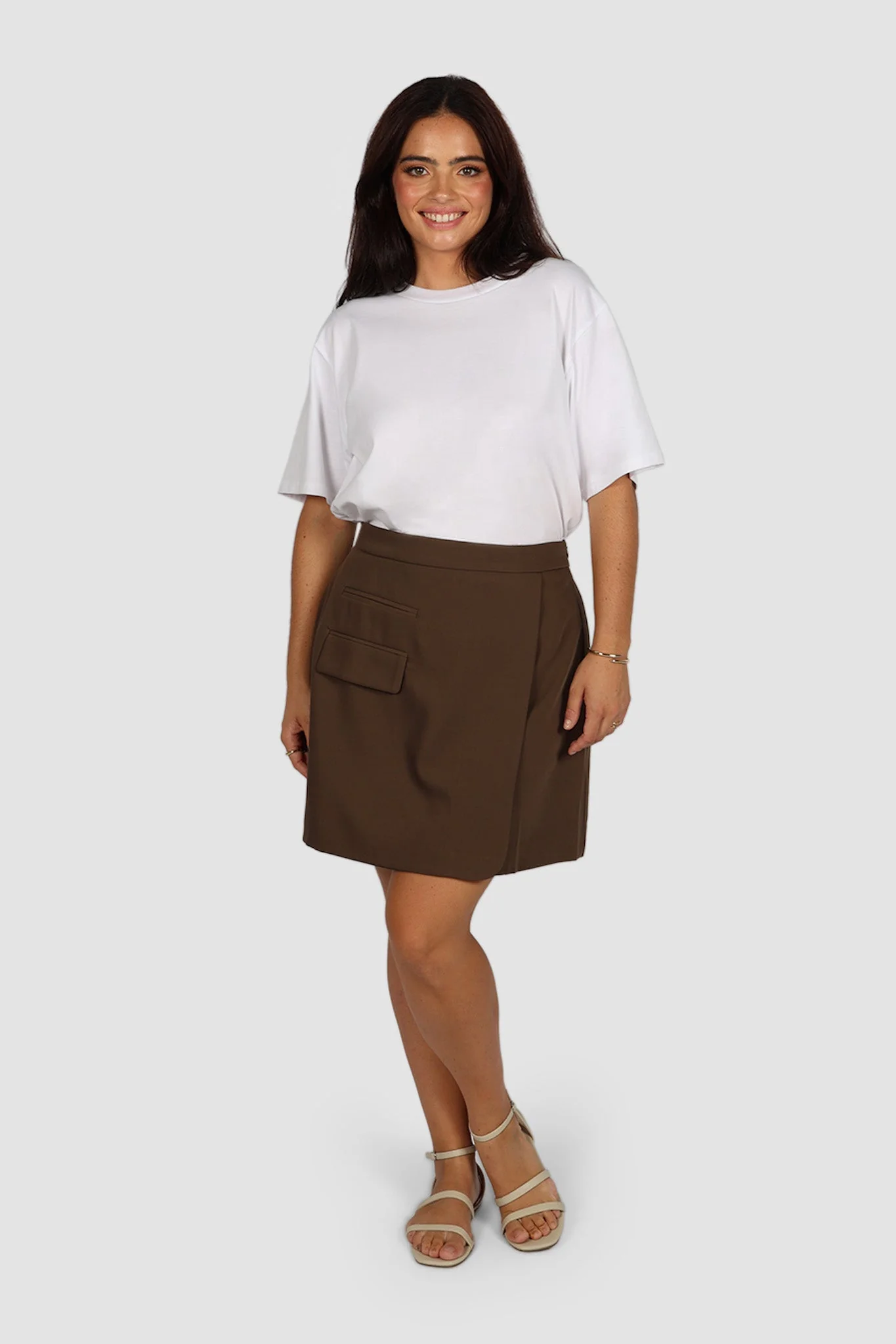 CALIE SKIRT CHOCOLATE - Image 3