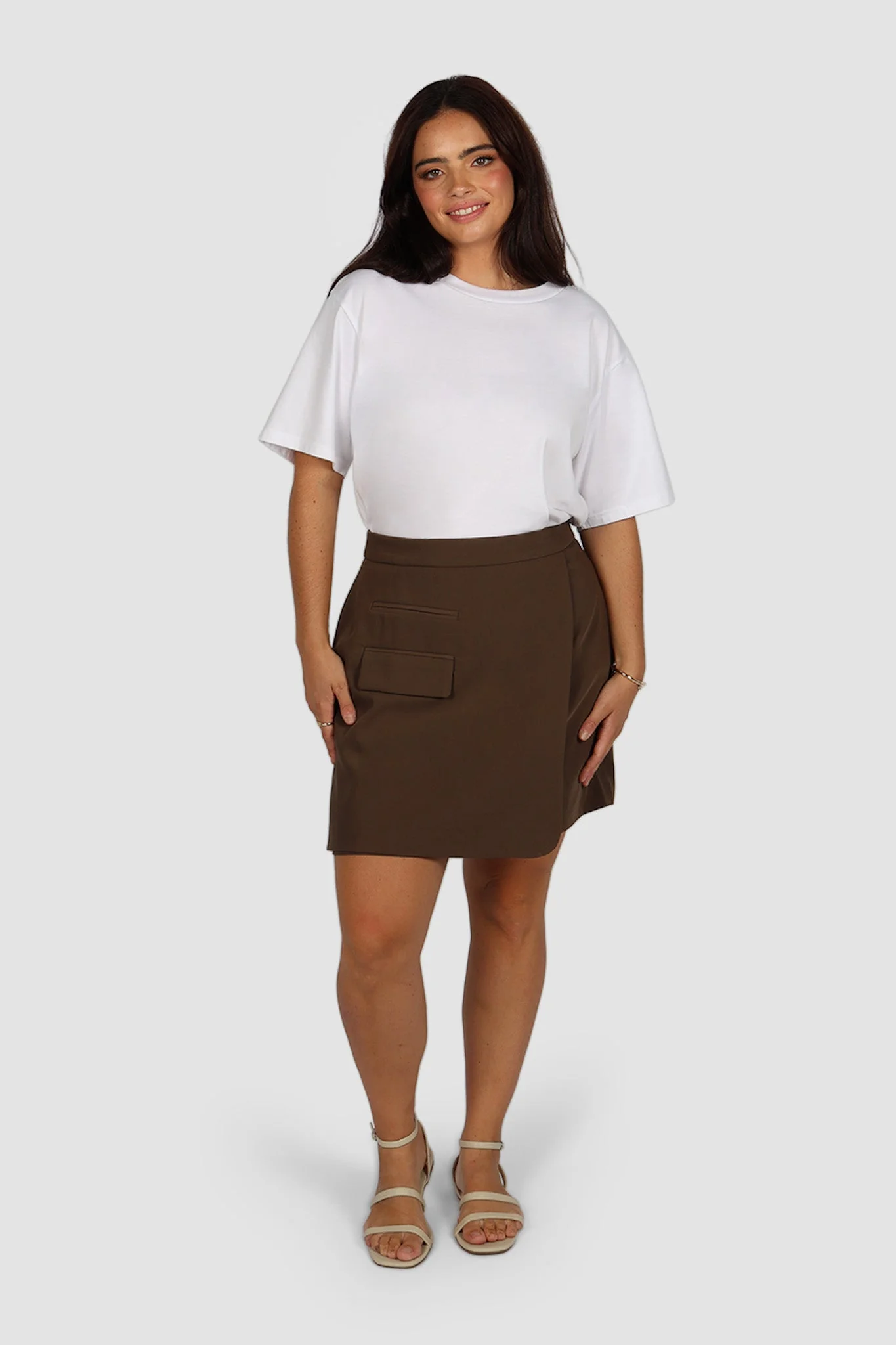 CALIE SKIRT CHOCOLATE - Image 8