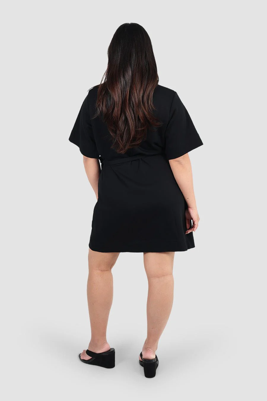 CASA WRAP DRESS BLACK - Image 5