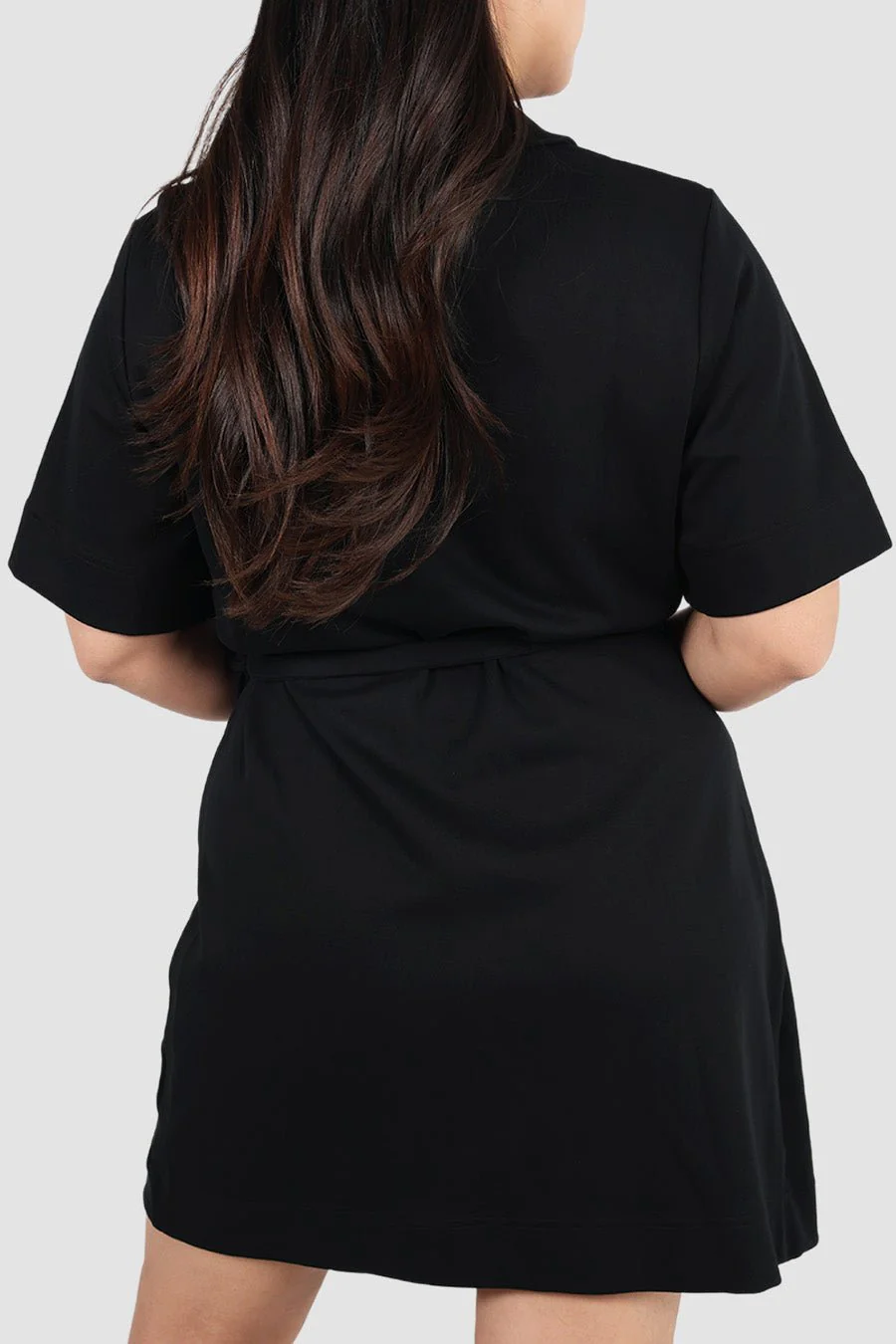 CASA WRAP DRESS BLACK - Image 6