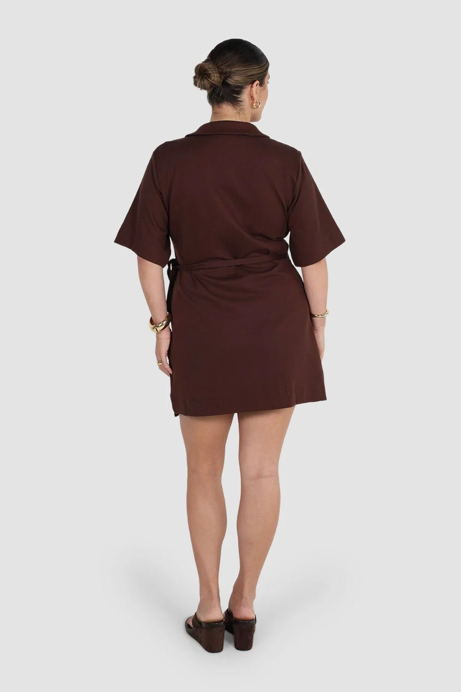 CASA WRAP DRESS ESPRESSO - Image 6