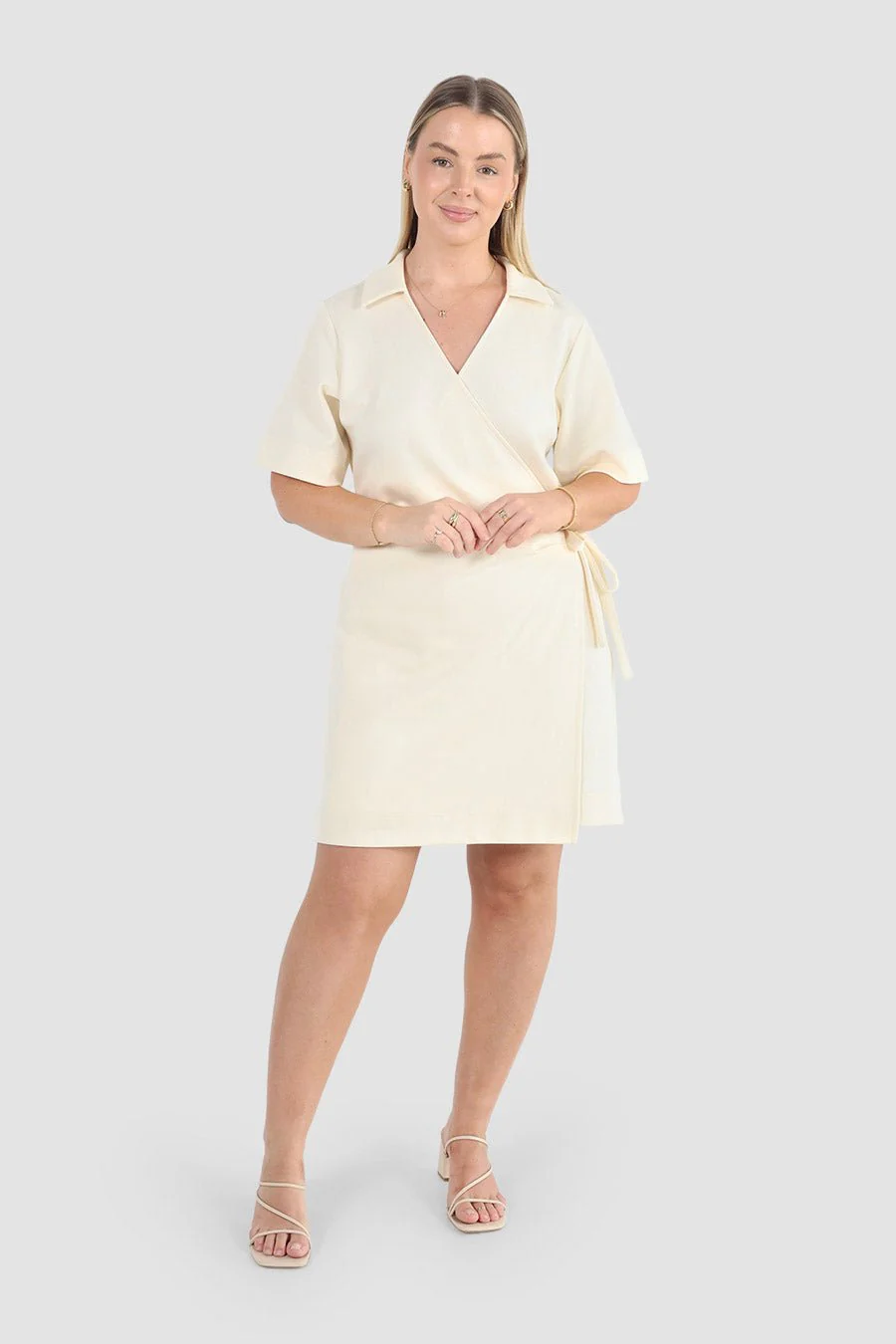 CASA WRAP DRESS MILK