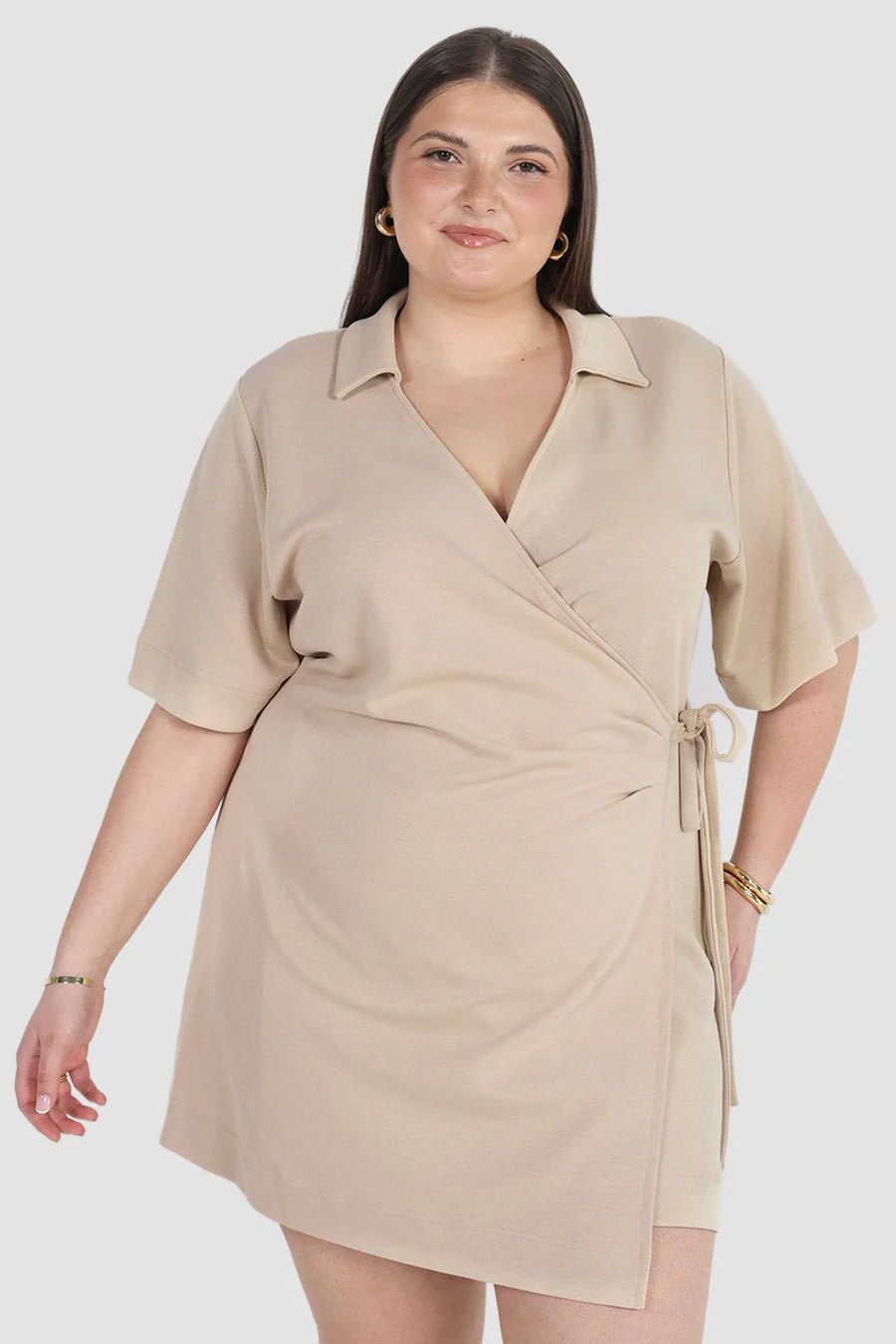 CASA WRAP DRESS NEUTRAL - Image 7