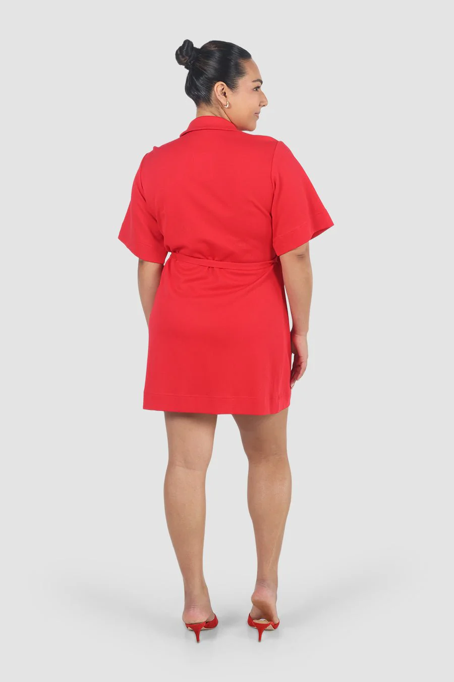 CASA WRAP DRESS RED - Image 3