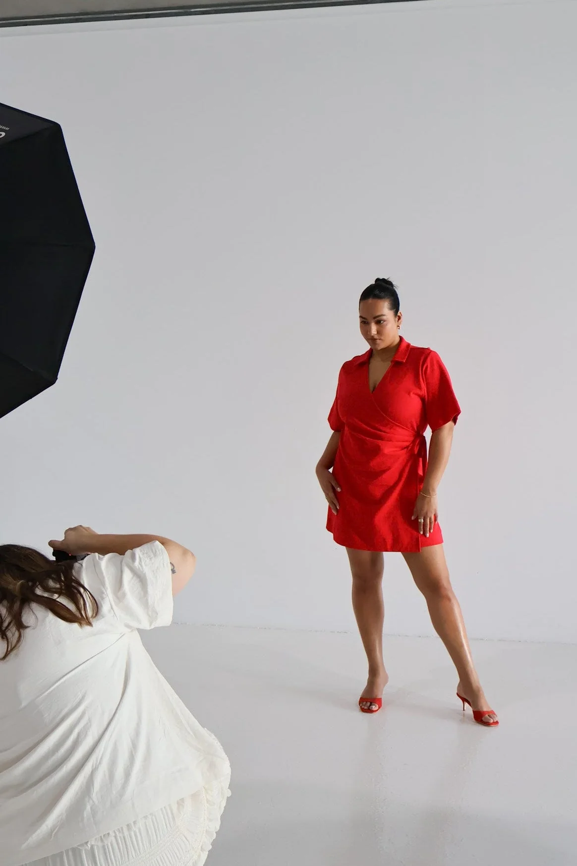 CASA WRAP DRESS RED - Image 4