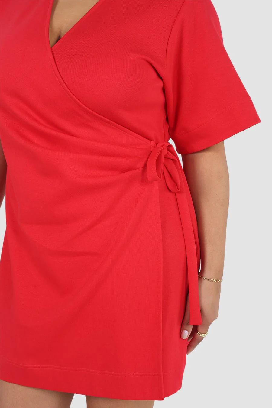 CASA WRAP DRESS RED - Image 5