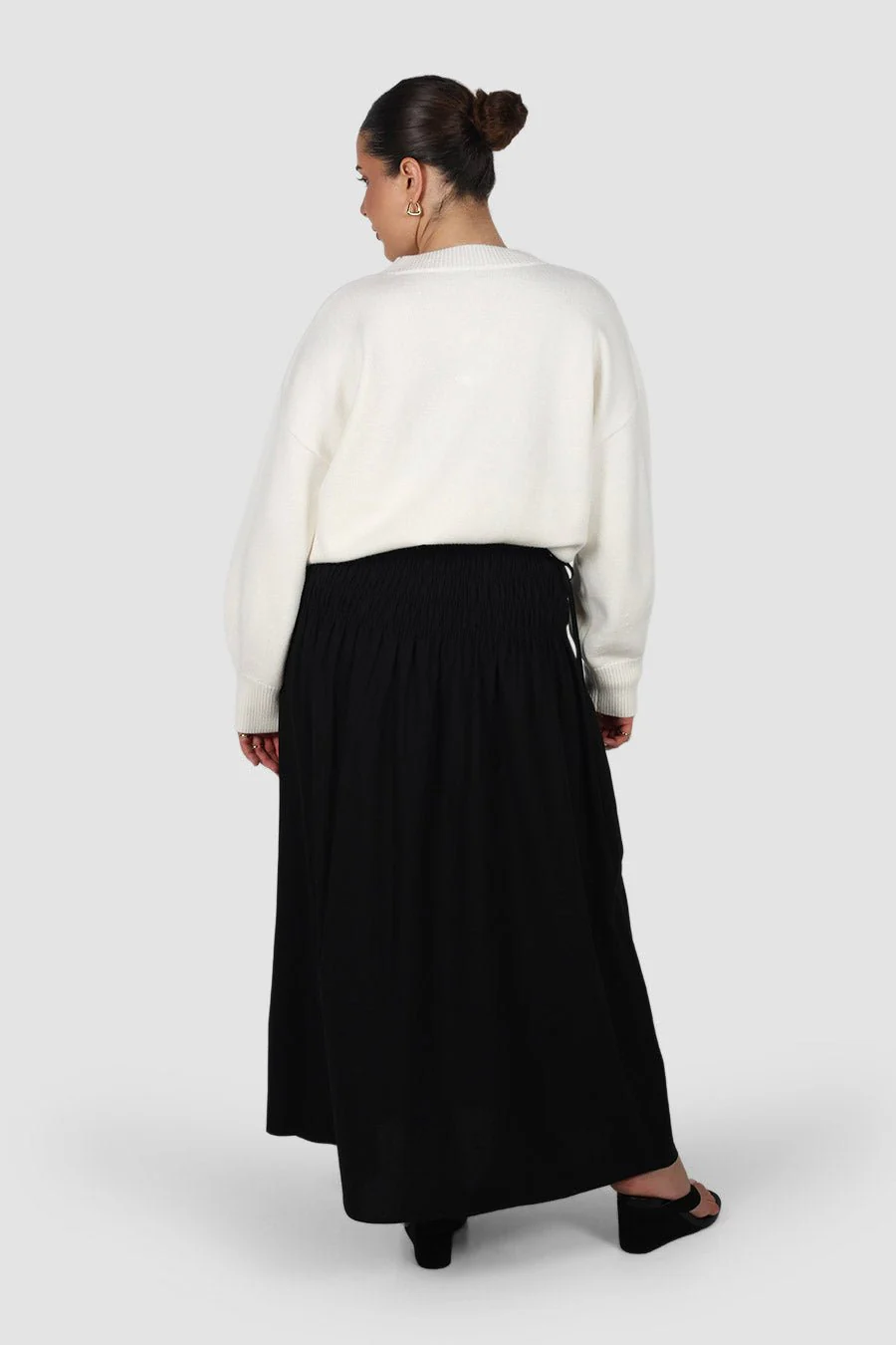 CASSIDY MAXI SKIRT BLACK - Image 5